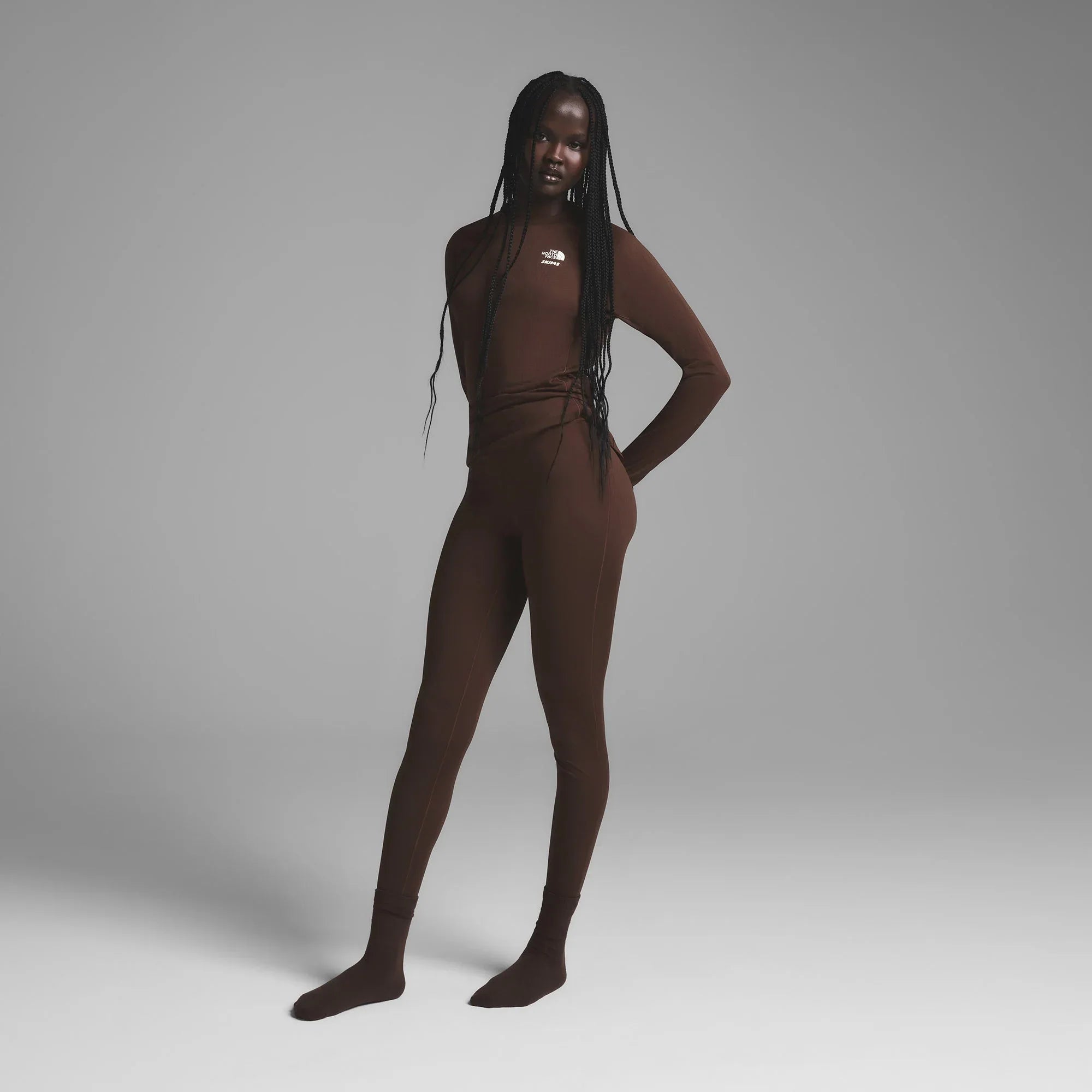 SKIMS THE NORTH FACE X DOTKNIT LEGGING | COCOA - TAYT - My Suti