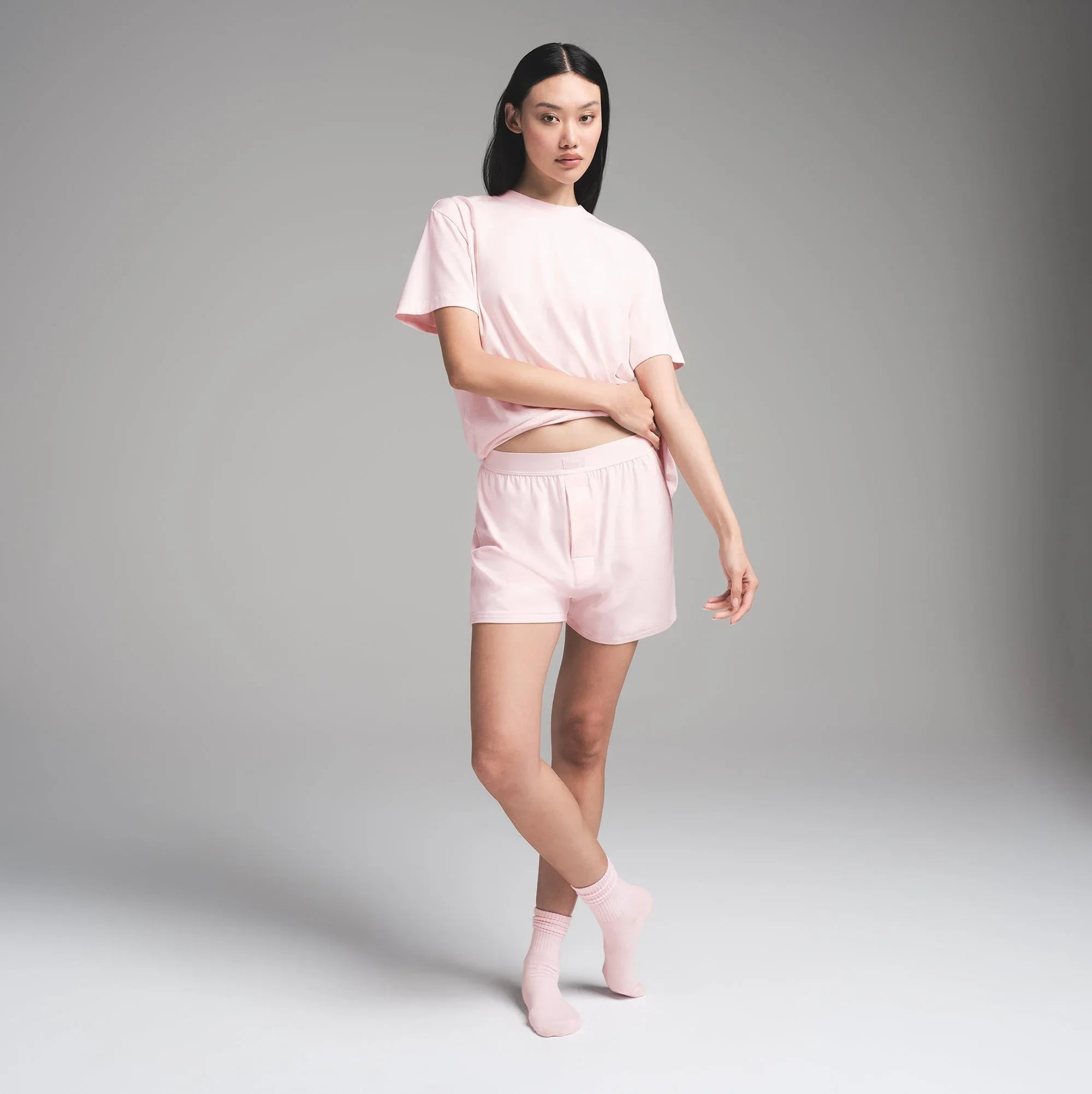 SKIMS BOYFRIEND LOOSE BOXER | BARELY PINK - KUTU KALIP ŞORT - My Suti