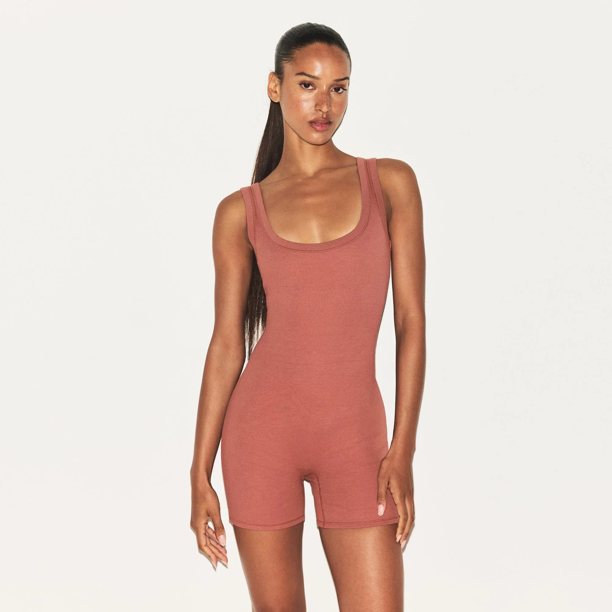 SKIMS COTTON RIB ONESIE | REDWOOD - TULUM - My Suti