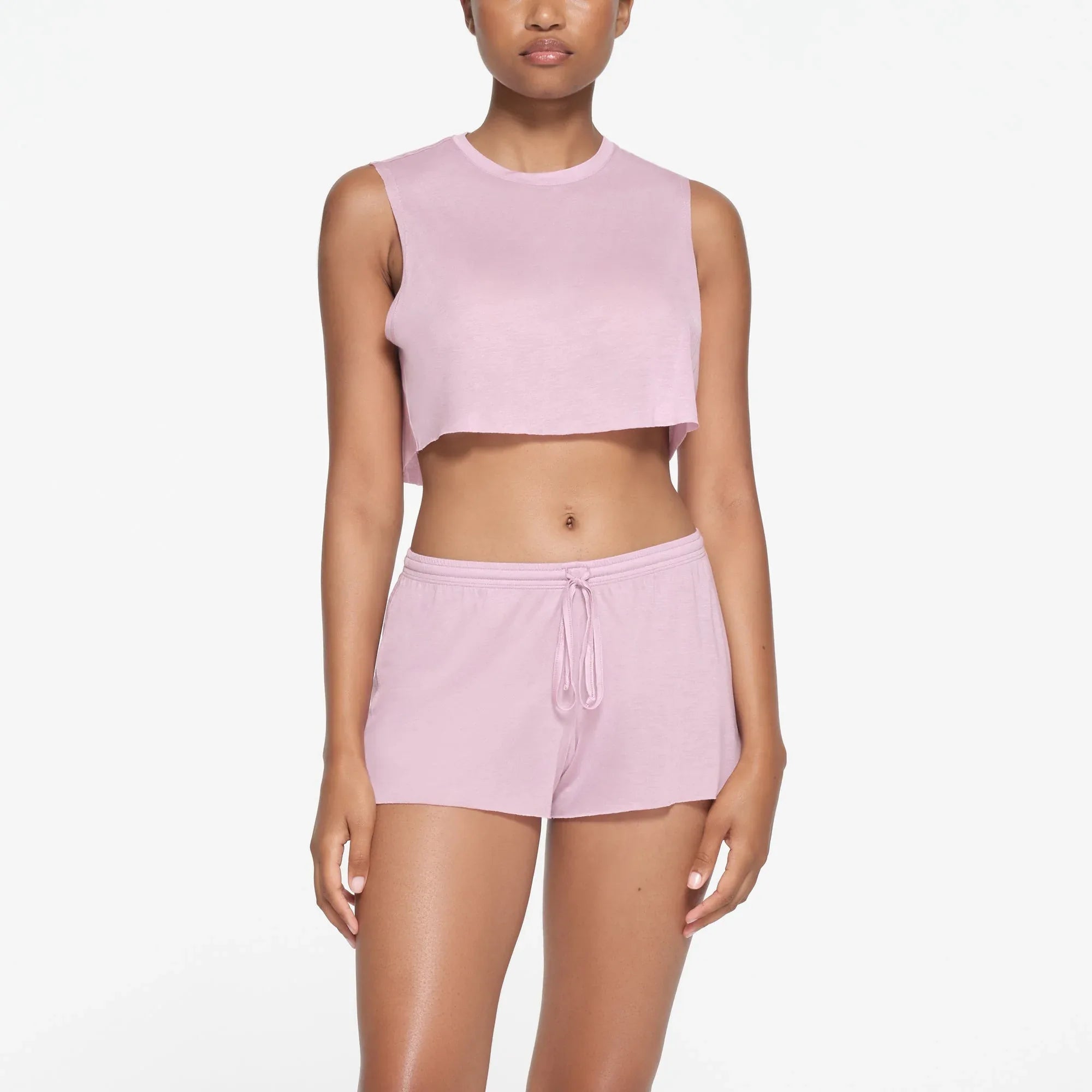 SKIMS SLEEP SUPER CROPPED TANK | ORCHID - TİŞÖRT - My Suti