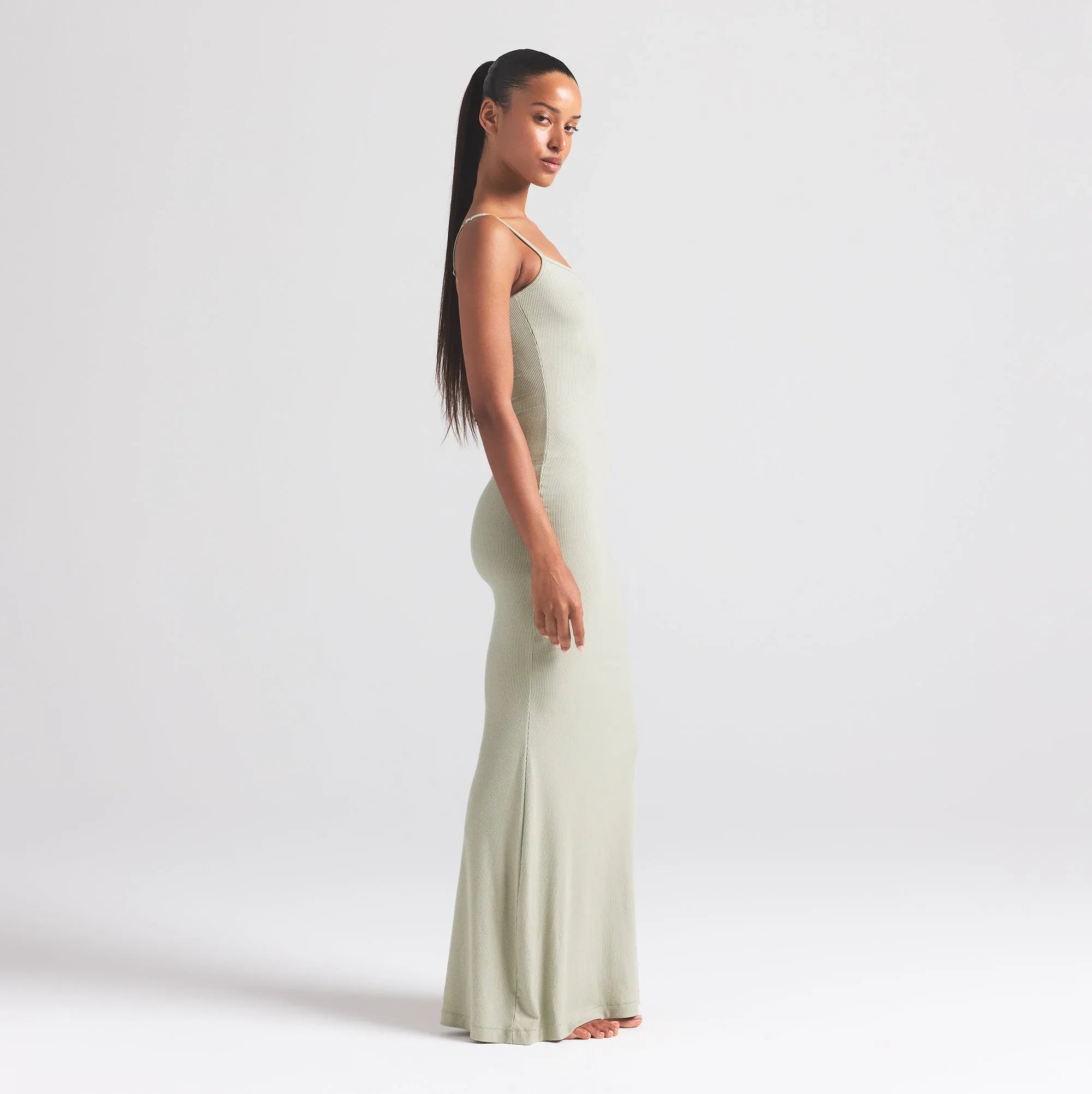 SKIMS SOFT LOUNGE LONG SLIP DRESS | TALC - ELBİSE - My Suti