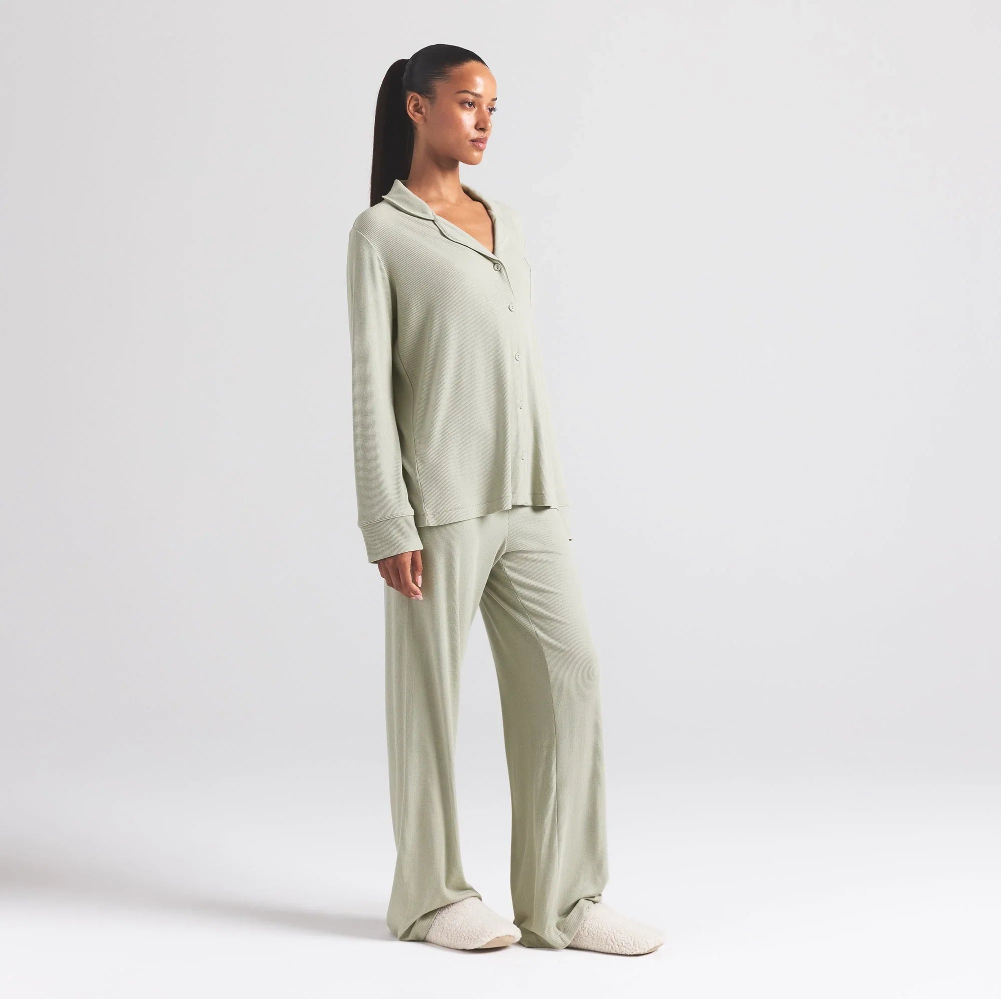 SKIMS SOFT LOUNGE SLEEP SET | TALC - PİJAMA TAKIMI - My Suti