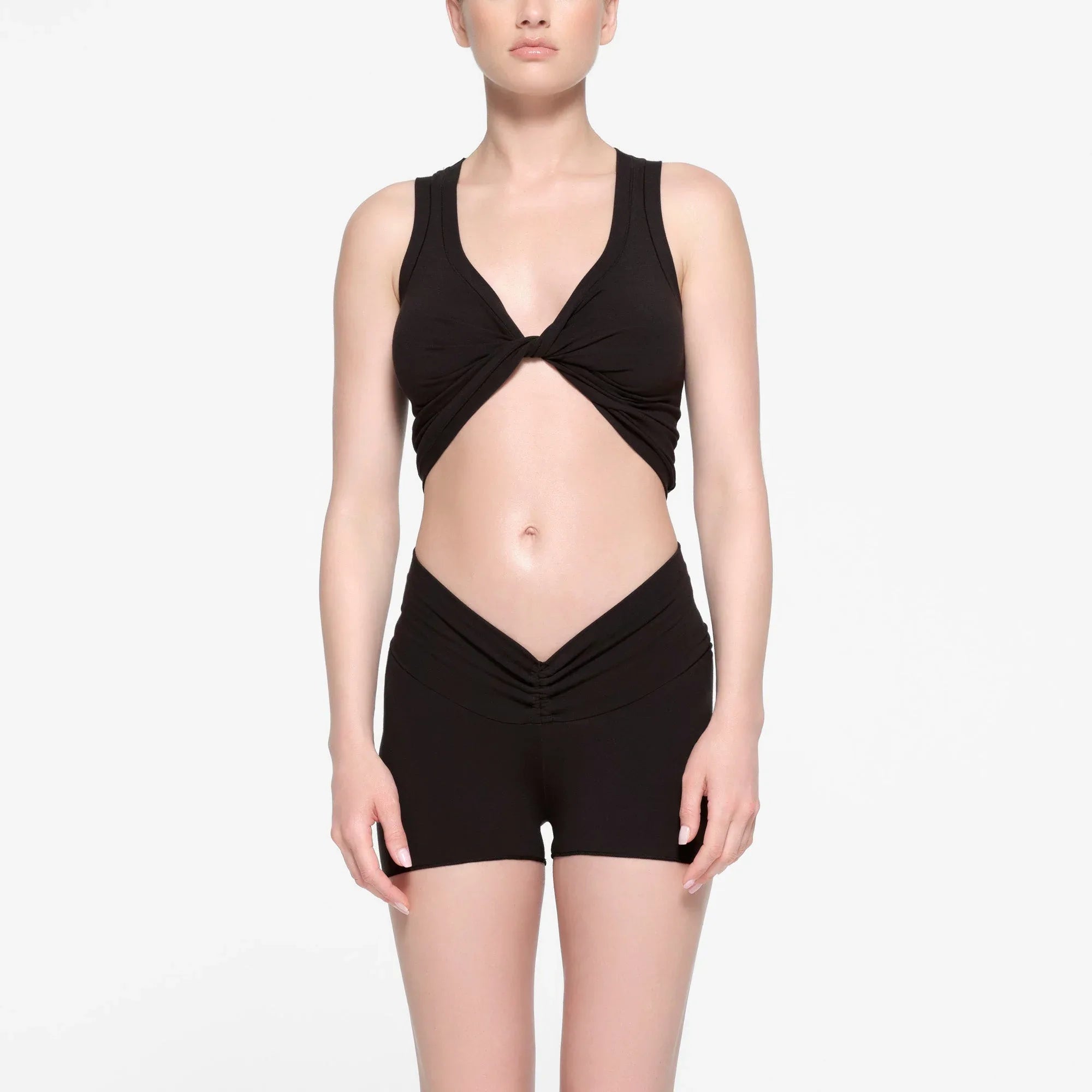 SKIMS COTTON TWIST CROPPED TANK | SOOT - TİŞÖRT - My Suti