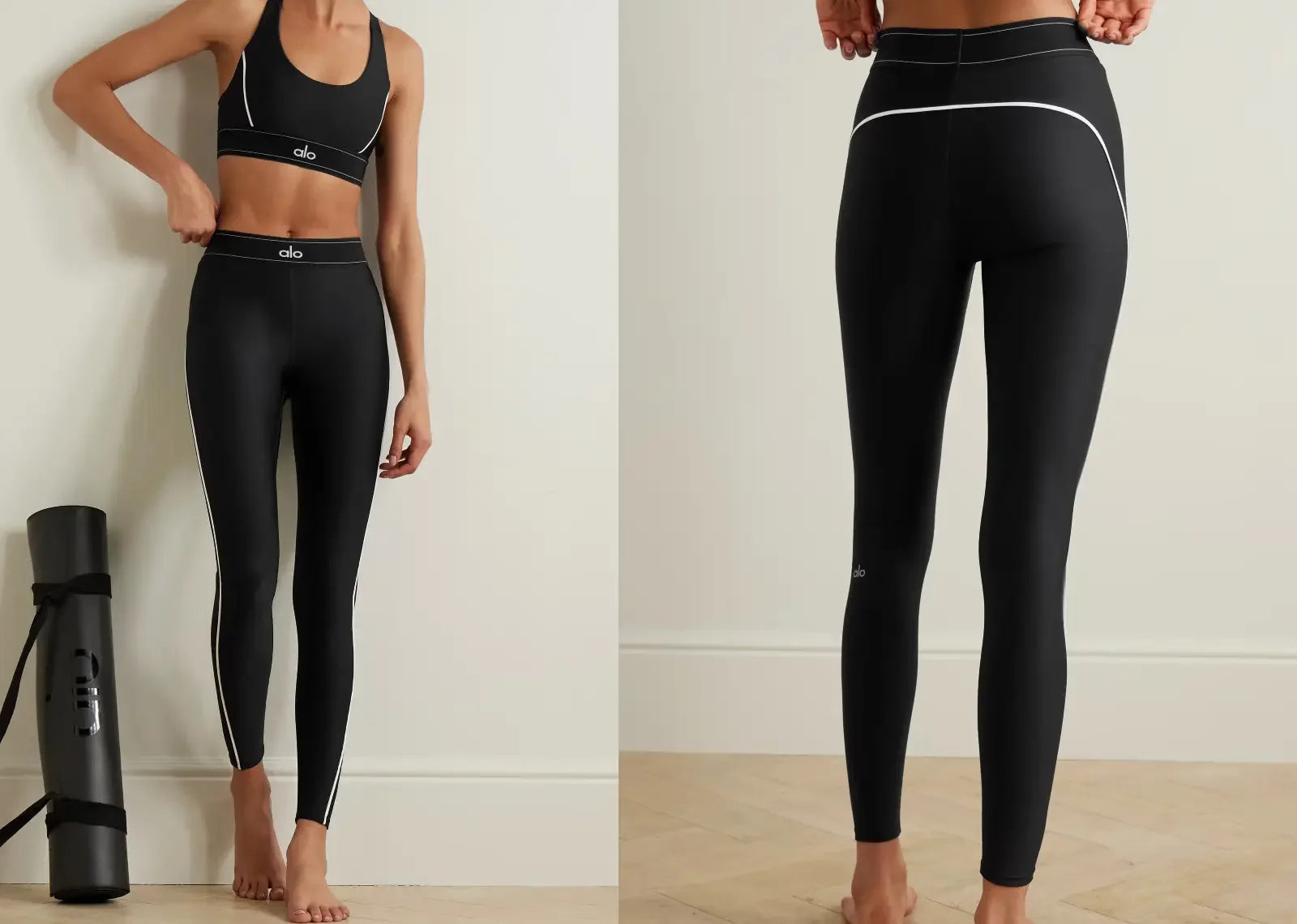 Alo Yoga Airlift Suit Up Legging Black White - My Suti