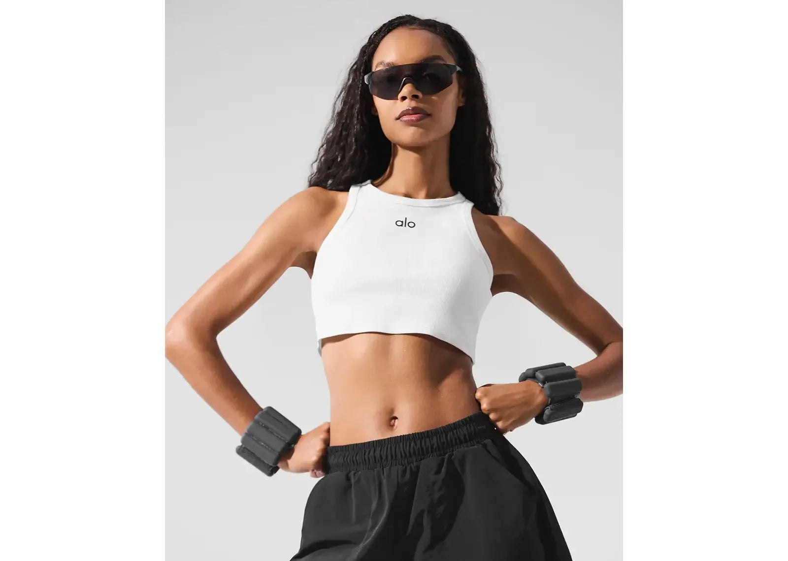 Alo Yoga Aspire Tank White Black - My Suti