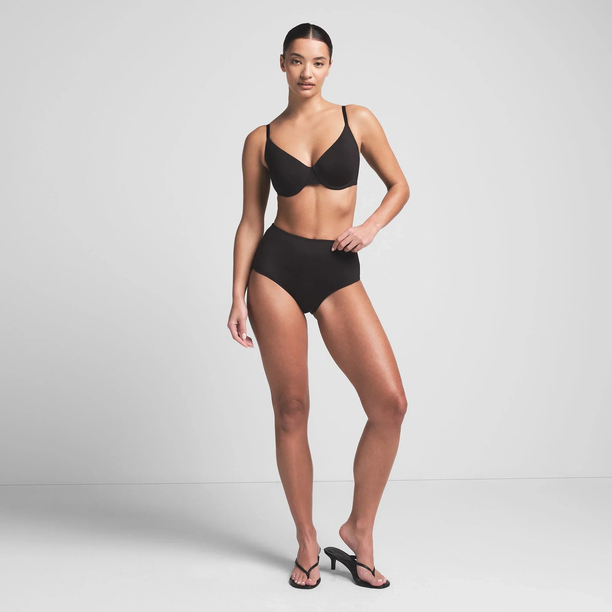 SKIMS SIGNATURE SWIM HIGH-WAISTED BRIEF BIKINI BOTTOM | ONYX - BIKINI ALT - My Suti