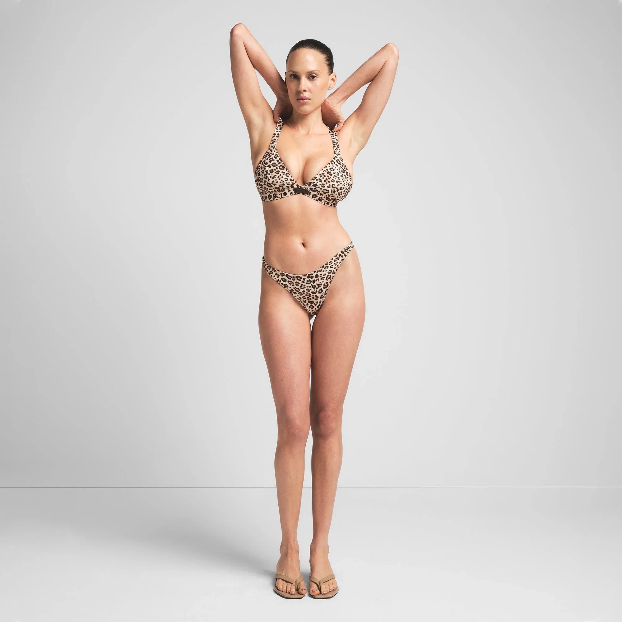 SKIMS SIGNATURE SWIM THONG BIKINI BOTTOM | CHAMPAGNE LEOPARD PRINT - BIKINI ALT - My Suti