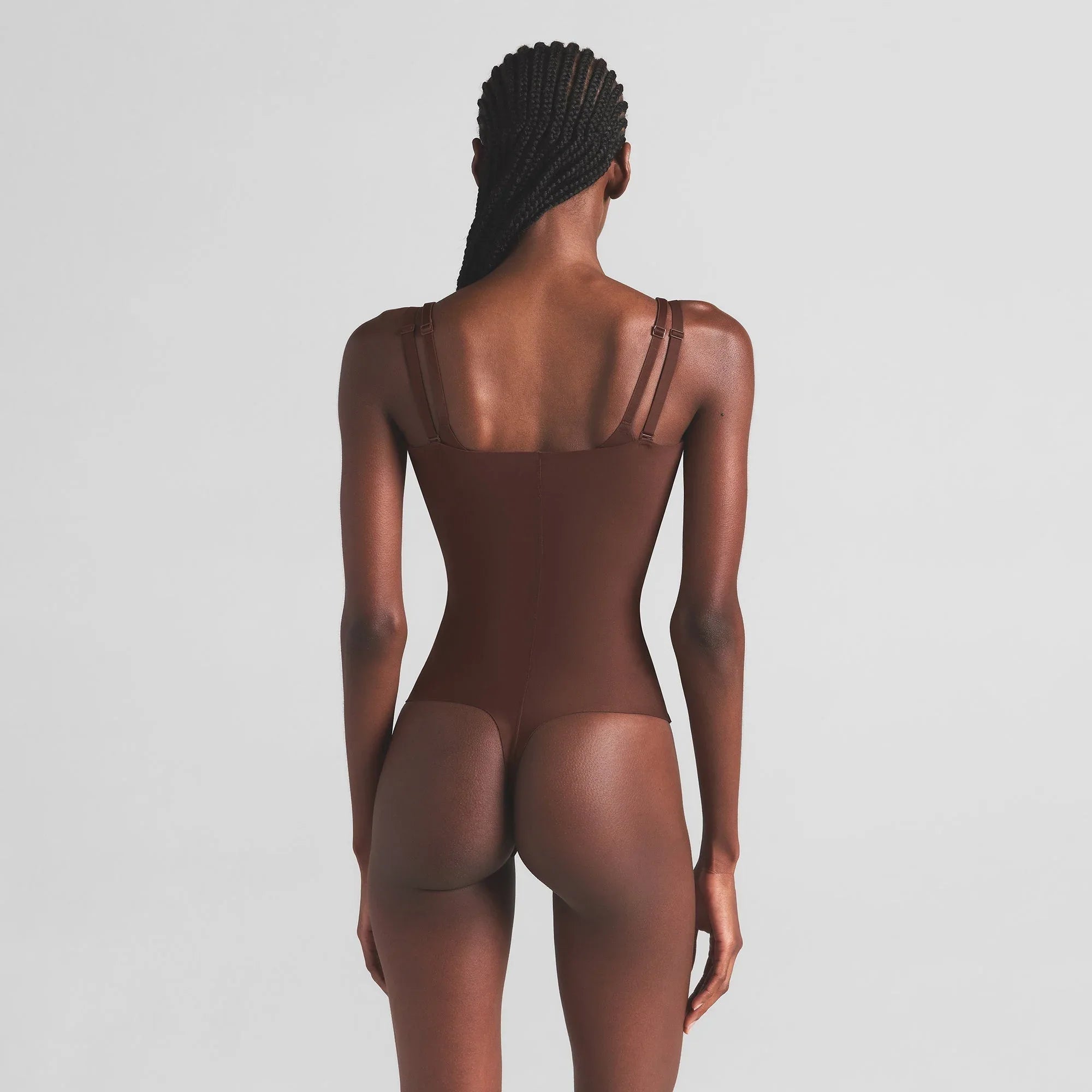 SKIMS BODY CORE SCULPT OPEN BUST THONG BODYSUIT | COCOA - TANGA - My Suti