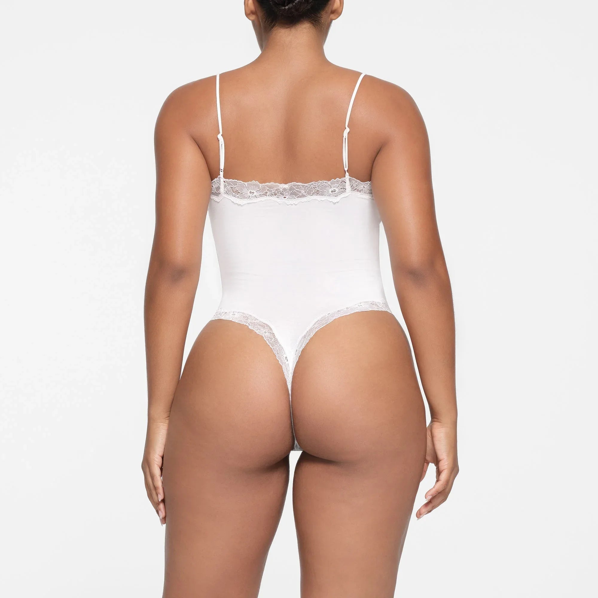 SKIMS COTTON LACE CAMI BODYSUIT | MARBLE - BODYSUIT - My Suti