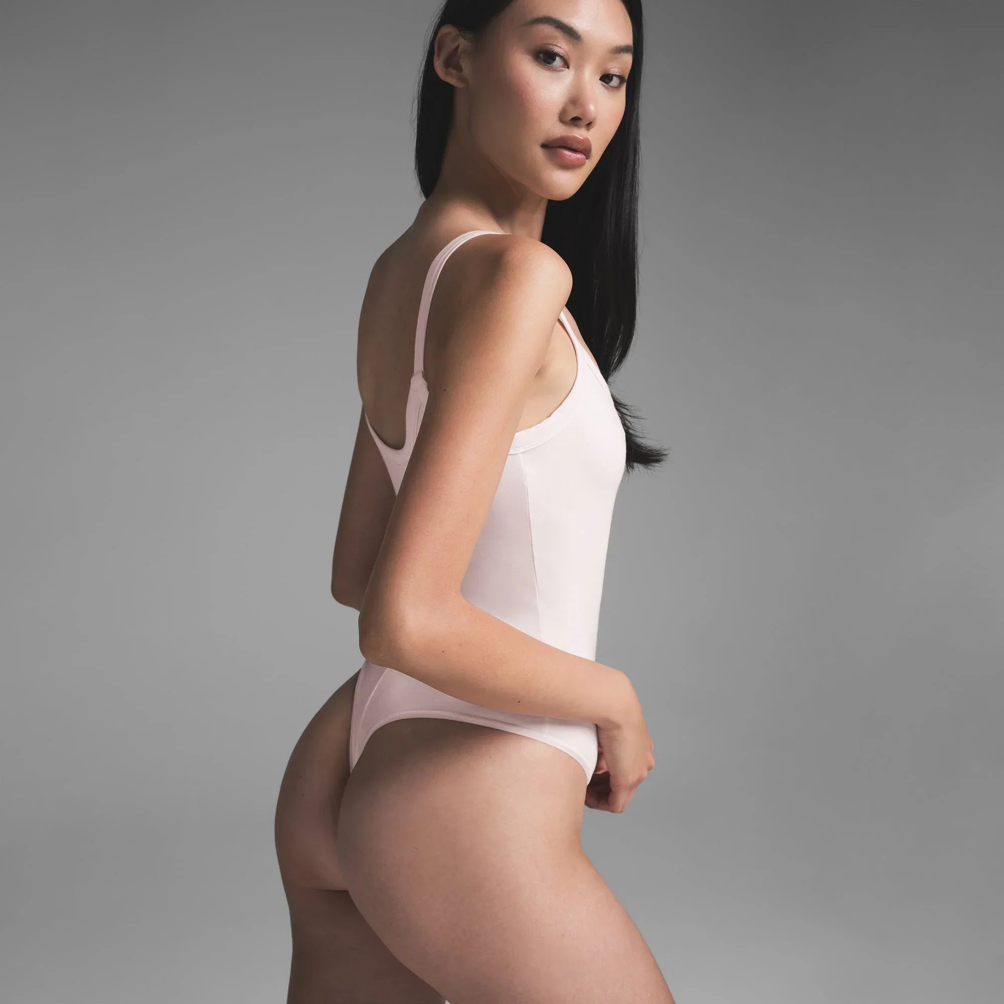 SKIMS COTTON JERSEY SCOOP NECK BODYSUIT | BARELY PINK - BODYSUIT - My Suti