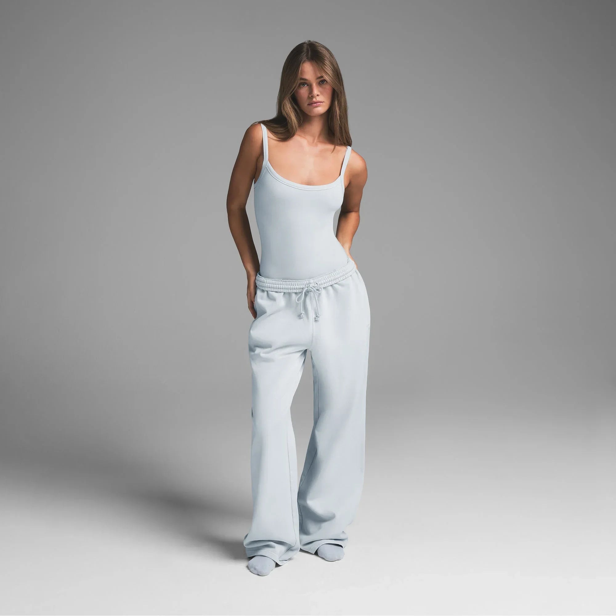 SKIMS COTTON JERSEY SCOOP NECK BODYSUIT | ZEN BLUE - BODYSUIT - My Suti