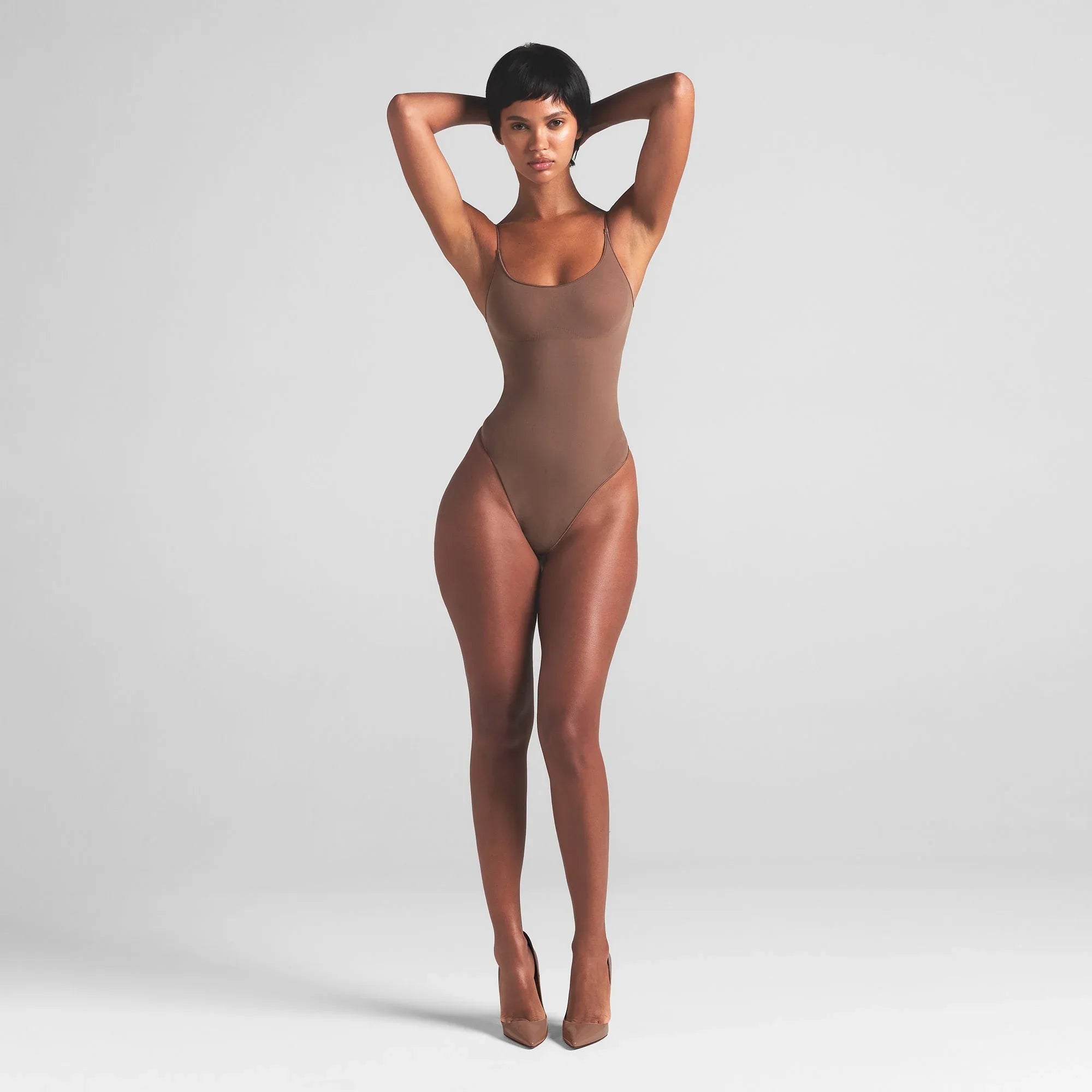 SKIMS SHEER SEAMLESS THONG BODYSUIT | JASPER - BODYSUIT - My Suti