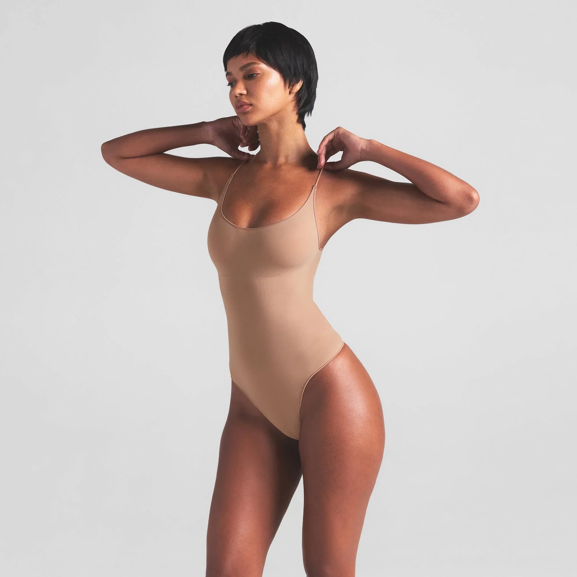 SKIMS SHEER SEAMLESS THONG BODYSUIT | SIENNA - BODYSUIT - My Suti
