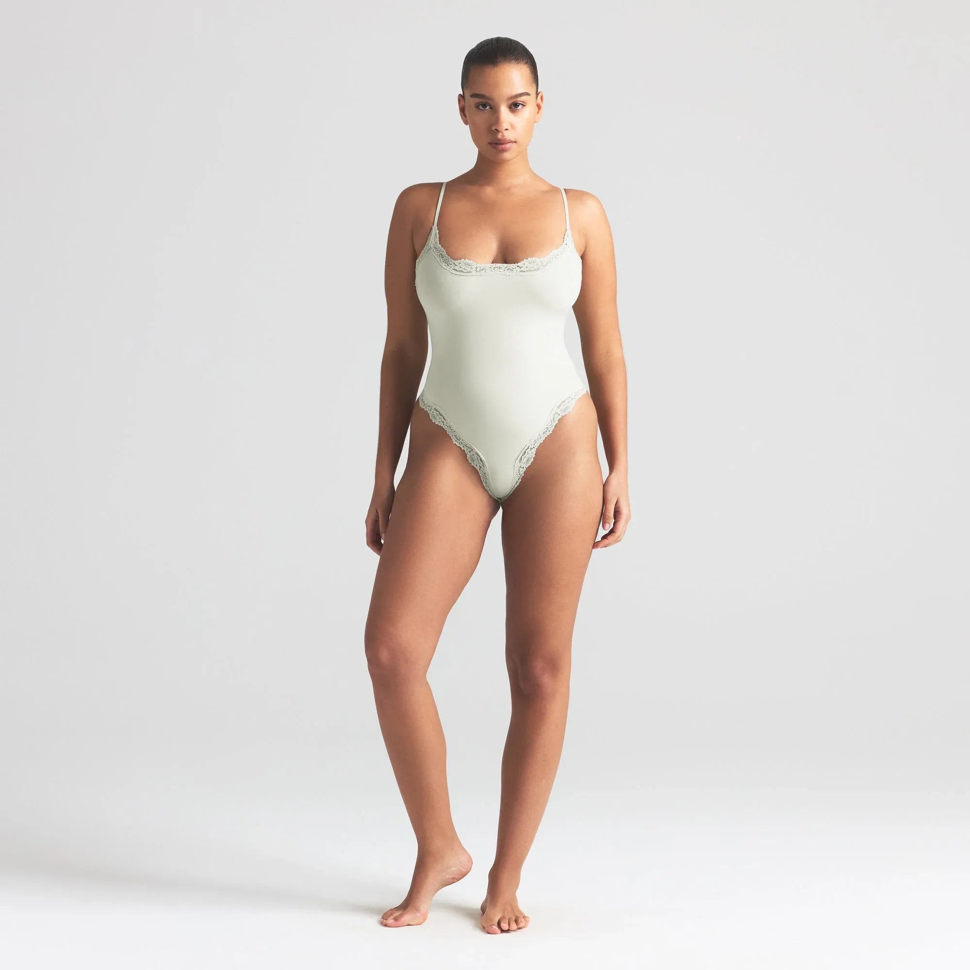 SKIMS FITS EVERYBODY LACE CAMI BODYSUIT | SPEARMINT - BODYSUIT - My Suti