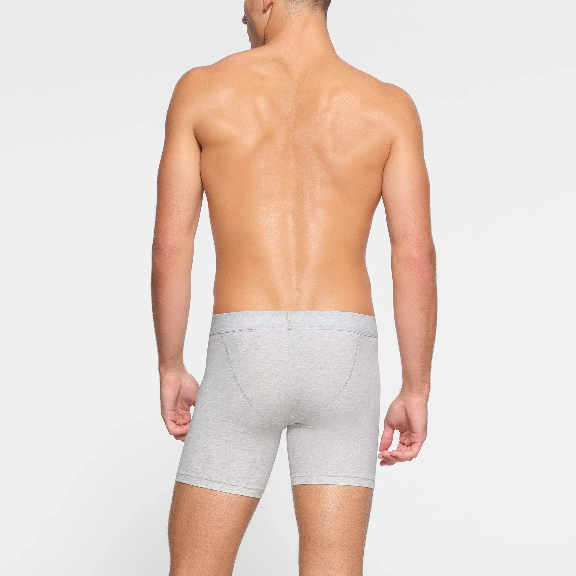 SKIMS COTTON MENS 5" BOXER BRIEF | LIGHT HEATHER GREY - KUTU BRİF - My Suti