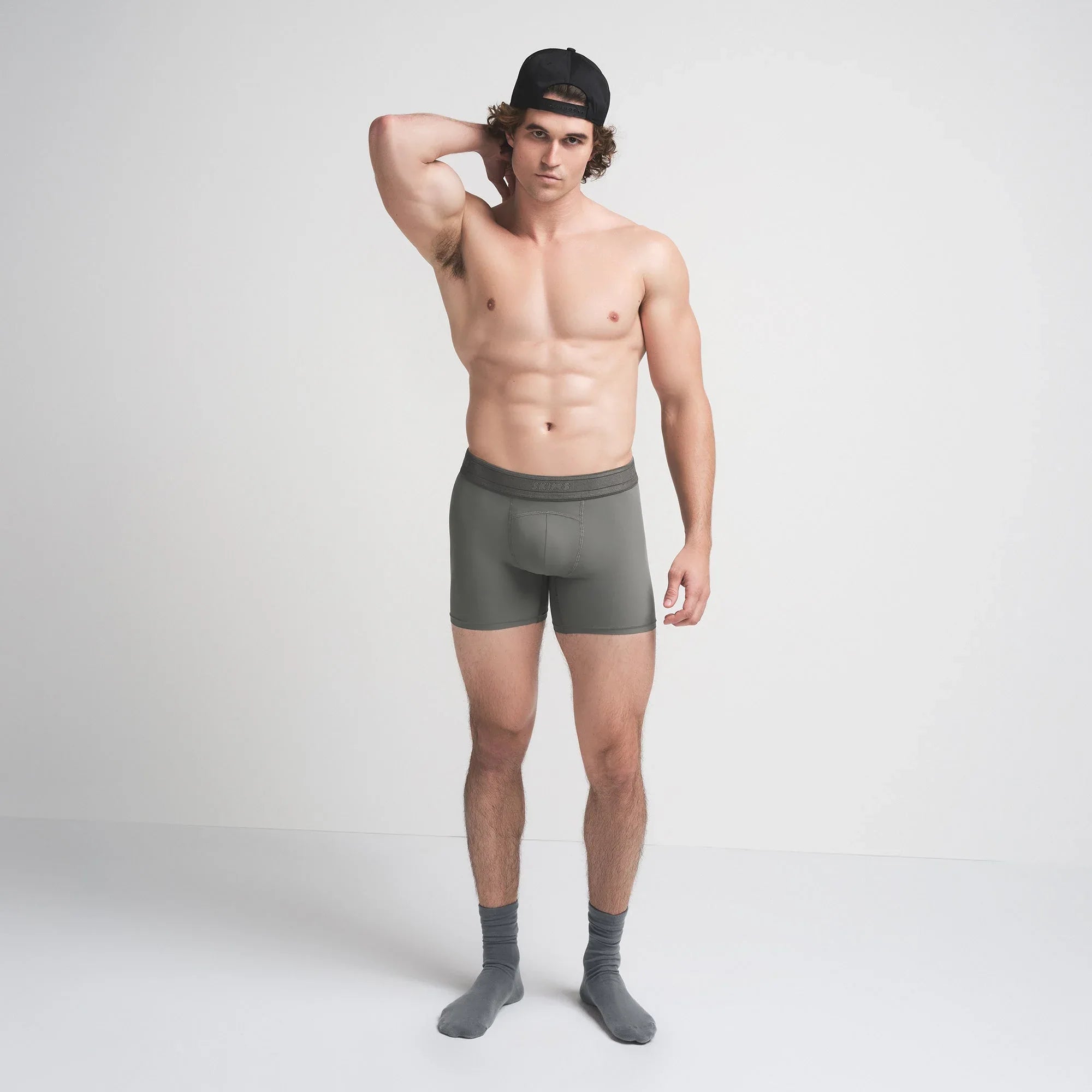 SKIMS SPORT MENS 5" BOXER BRIEF | GUNMETAL - KUTU ŞORT - My Suti