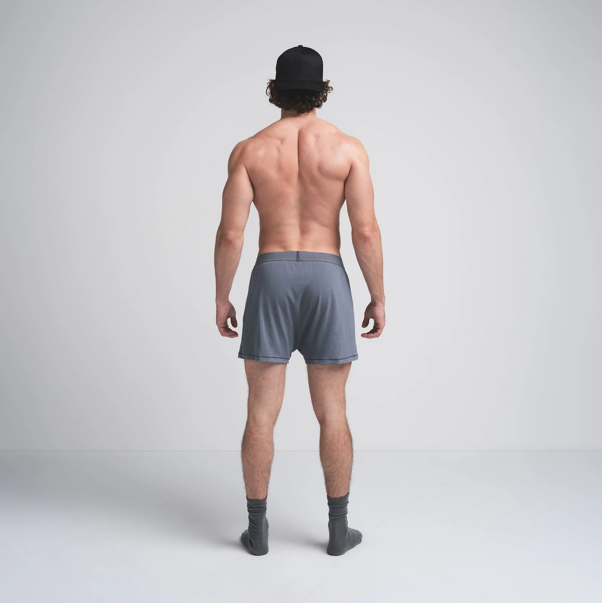 SKIMS COTTON MENS KNIT BOXER | STEEL BLUE - KUTU ŞORT - My Suti