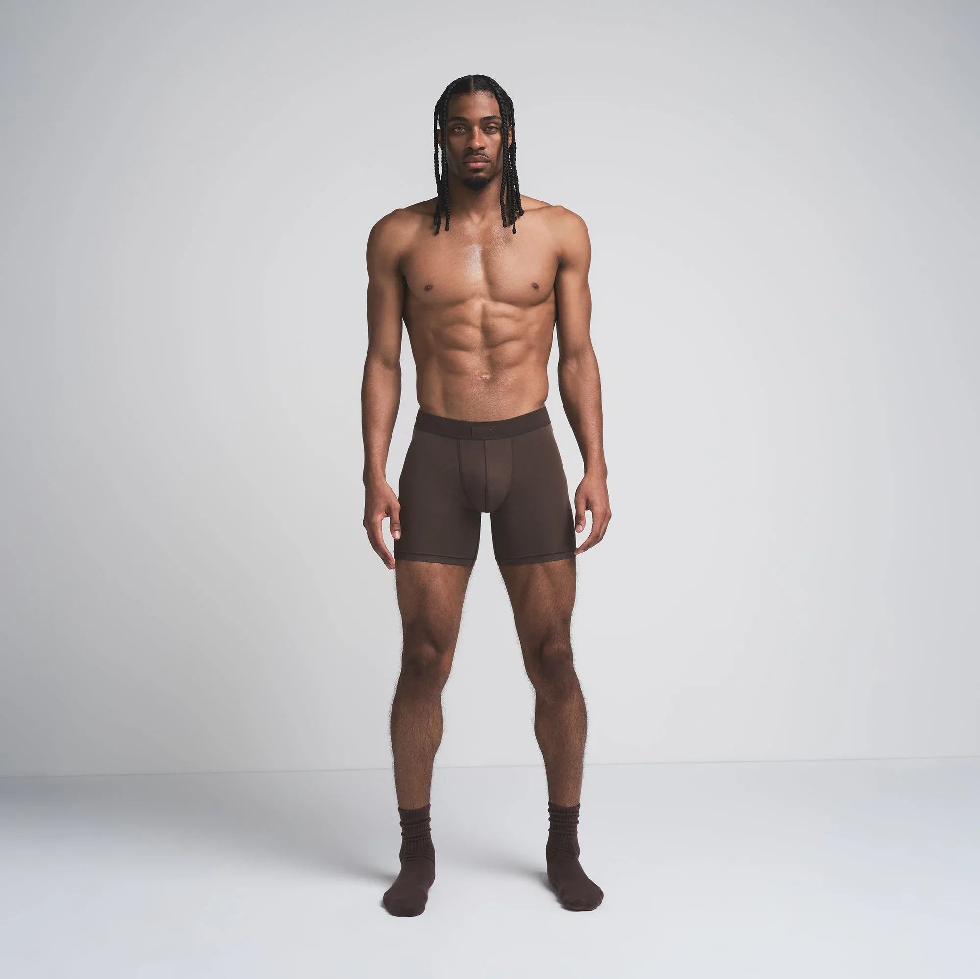 SKIMS COTTON MENS 5" BOXER BRIEF 5-PACK | DARK SEPIA ONYX MULTI - KUTU KALIP ŞORT - My Suti