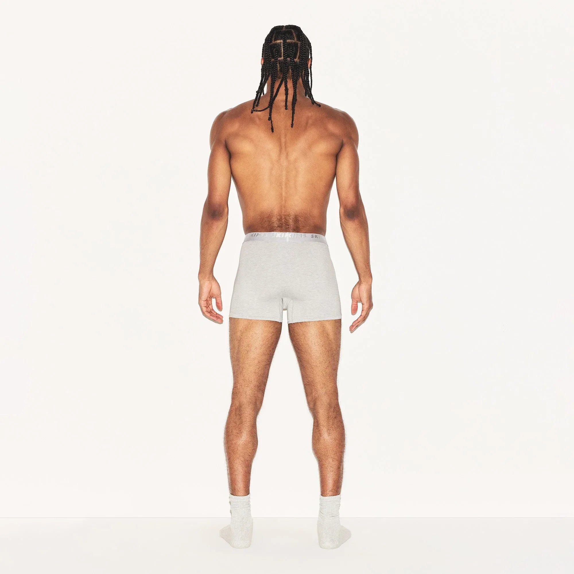 SKIMS STRETCH MENS 3" BOXER BRIEF | LIGHT HEATHER GREY - KUTU ŞORT - My Suti