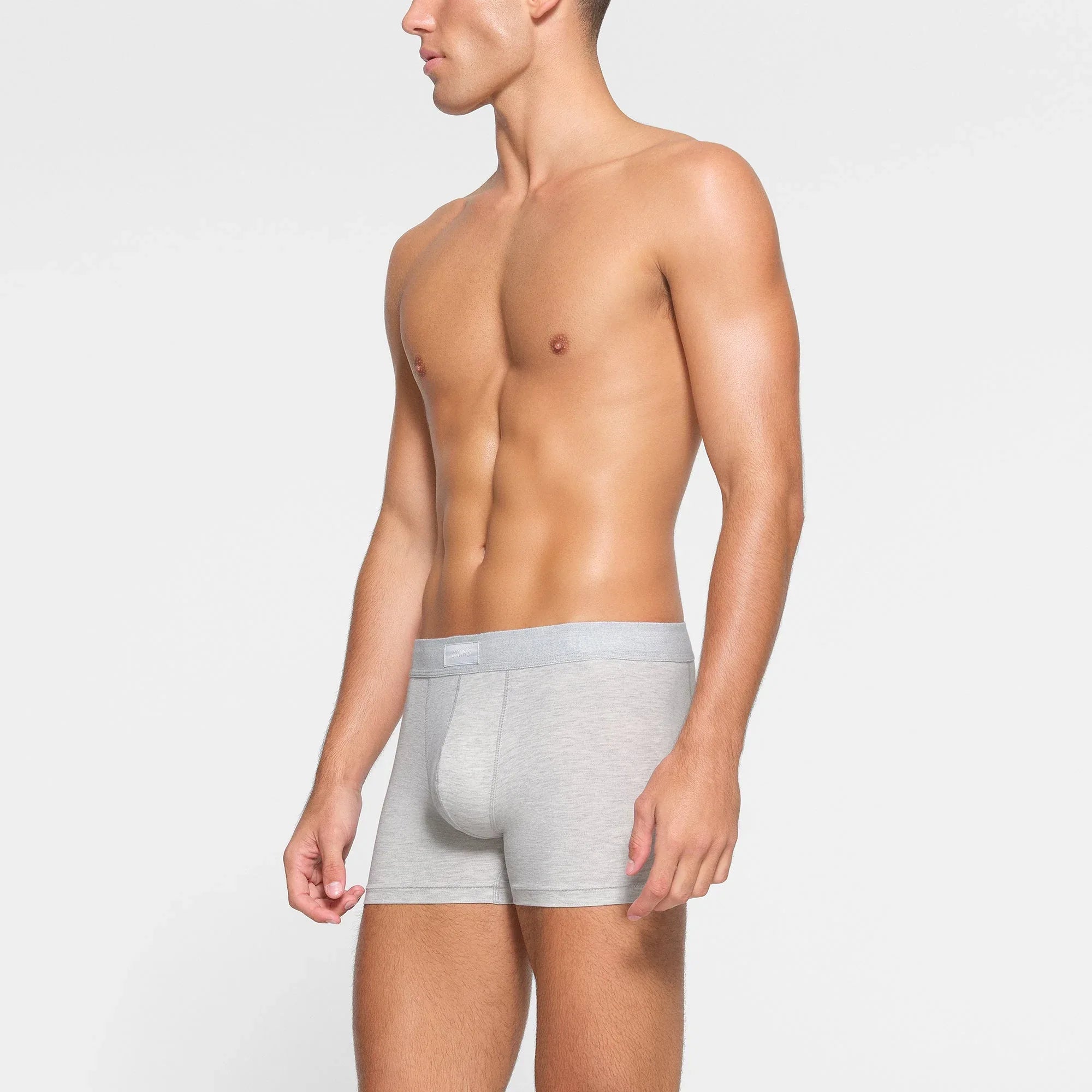 SKIMS COTTON MENS 3" BOXER BRIEF | LIGHT HEATHER GREY - KUTU BRİF - My Suti