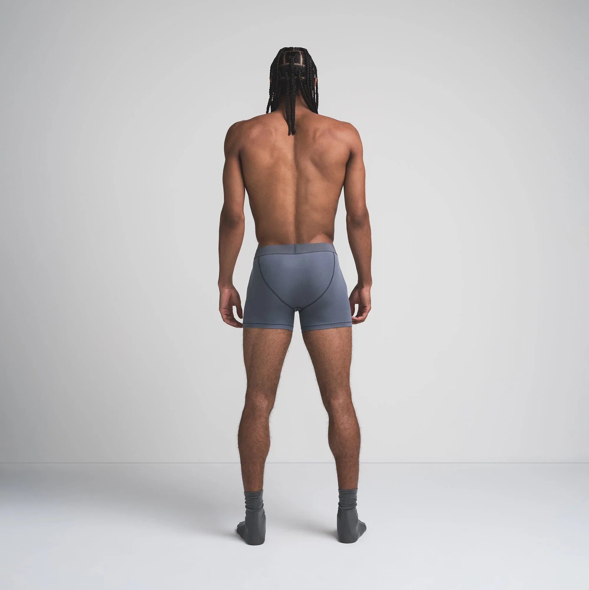 SKIMS COTTON MENS 3" BOXER BRIEF | STEEL BLUE - KUTU ŞORT - My Suti