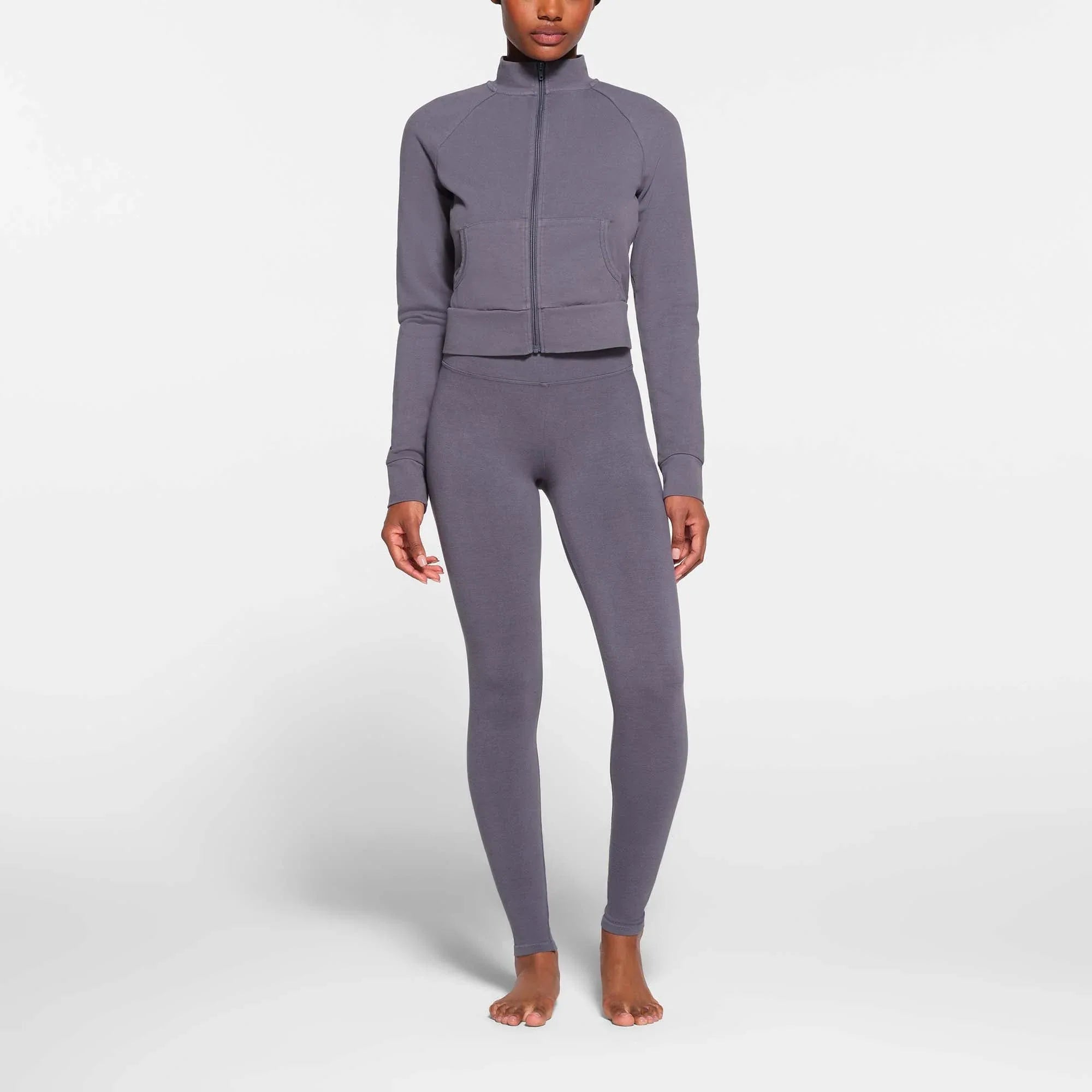 SKIMS OUTDOOR HIGH-WAISTED BANDED LEGGING | STEEL BLUE - TAYT - My Suti