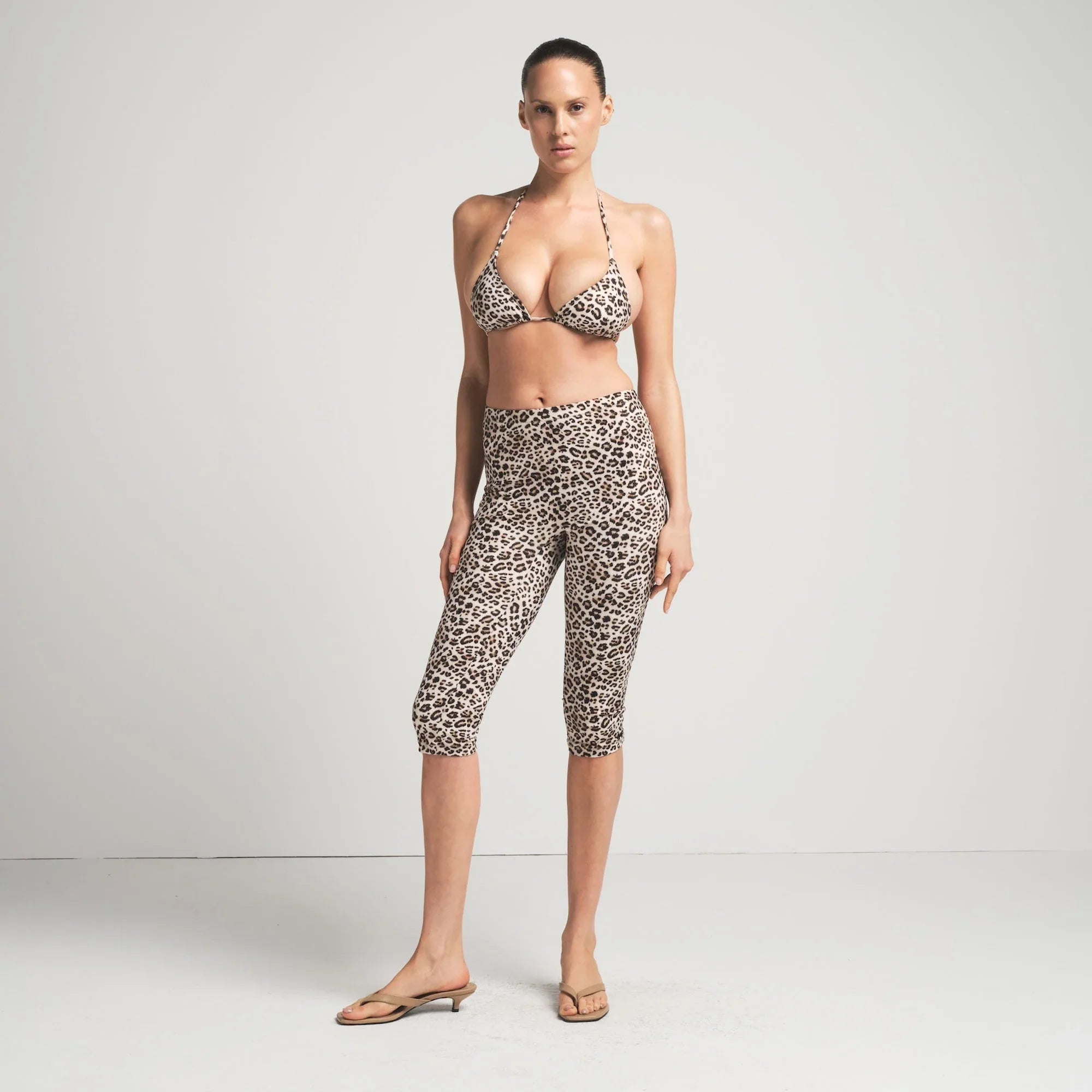 SKIMS SIGNATURE SWIM CAPRI | CHAMPAGNE LEOPARD PRINT - TAYT - My Suti