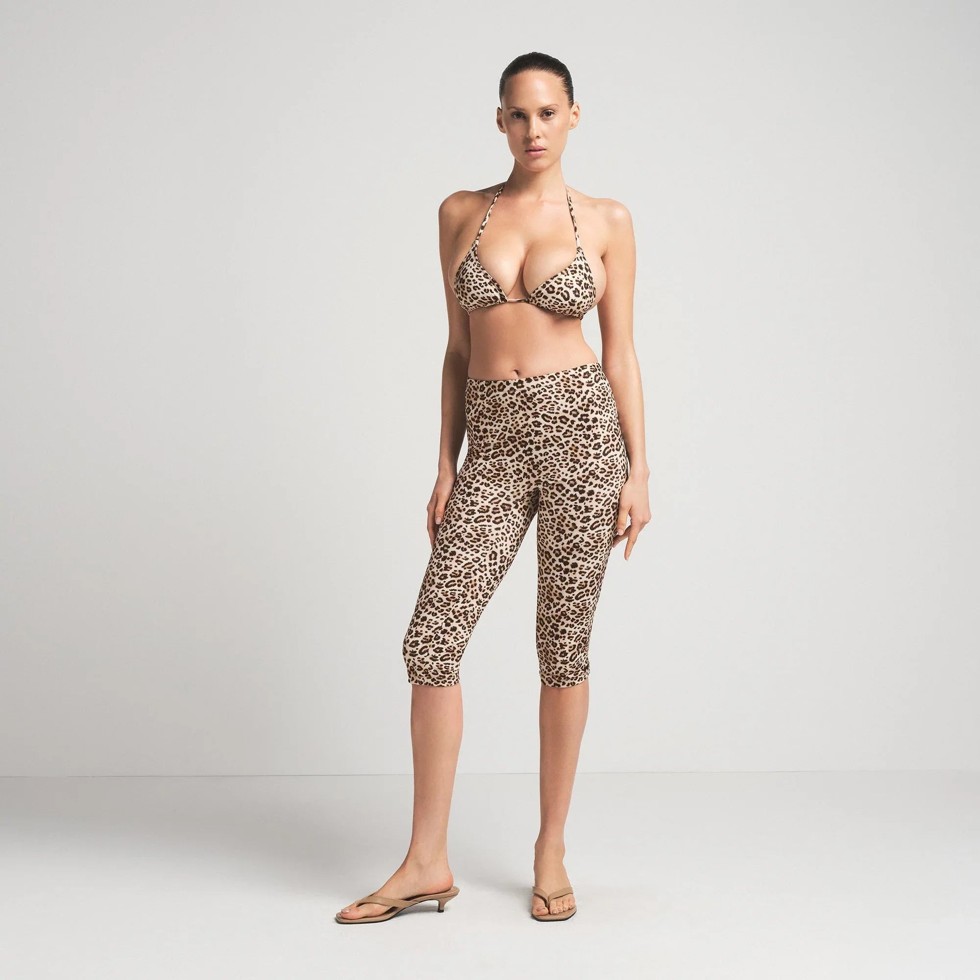 SKIMS SIGNATURE SWIM CAPRI | CHAMPAGNE LEOPARD PRINT - TAYT - My Suti