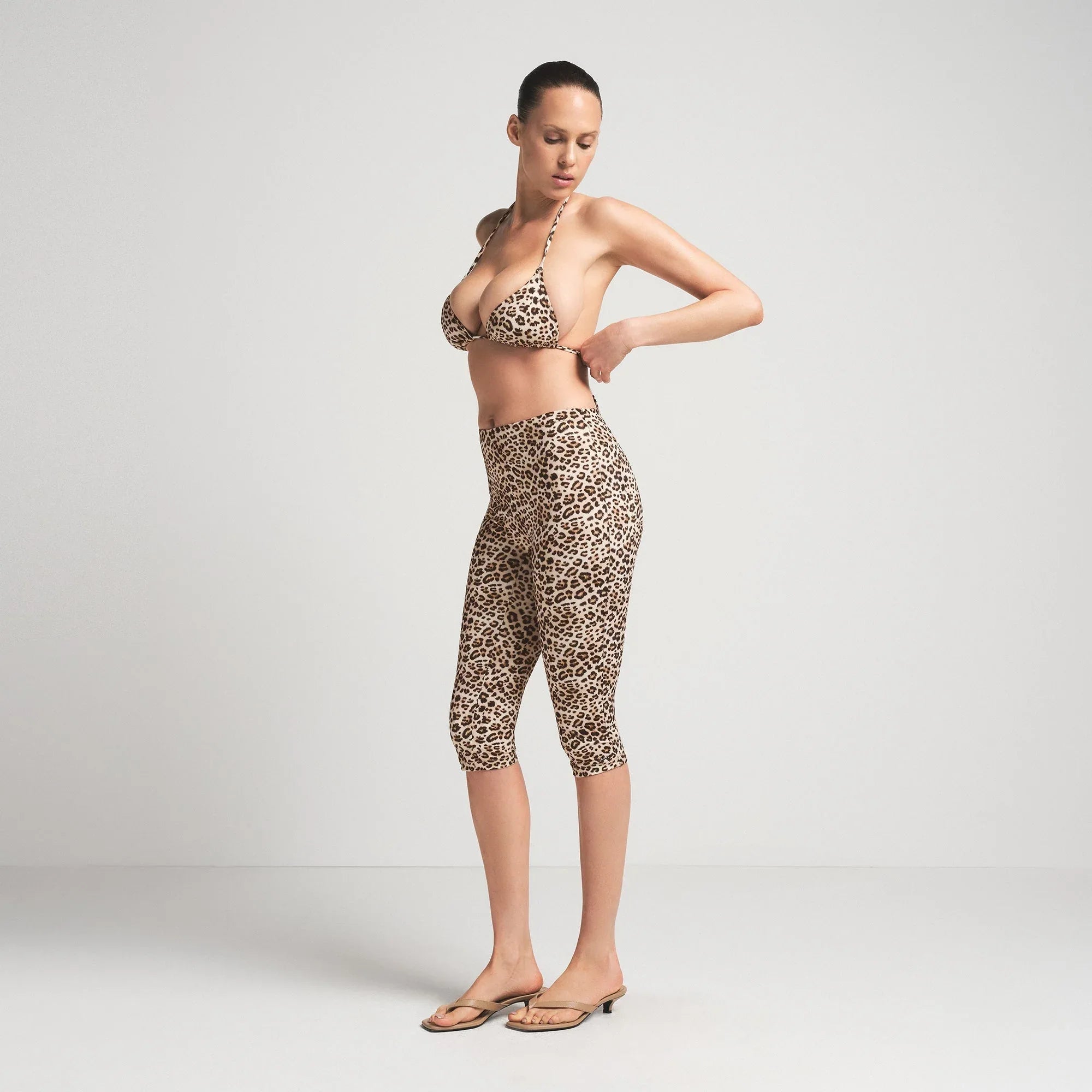 SKIMS SIGNATURE SWIM CAPRI | CHAMPAGNE LEOPARD PRINT - TAYT - My Suti