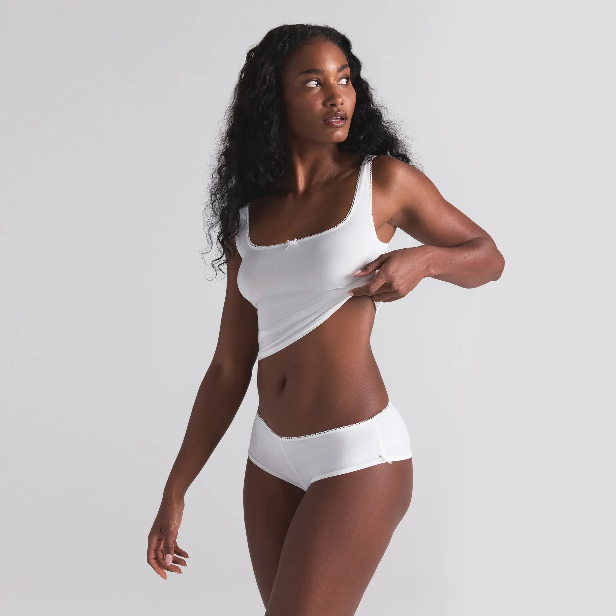 SKIMS FITS EVERYBODY PICOT TANK AND HIPSTER SET | MARBLE - TAKIM - My Suti