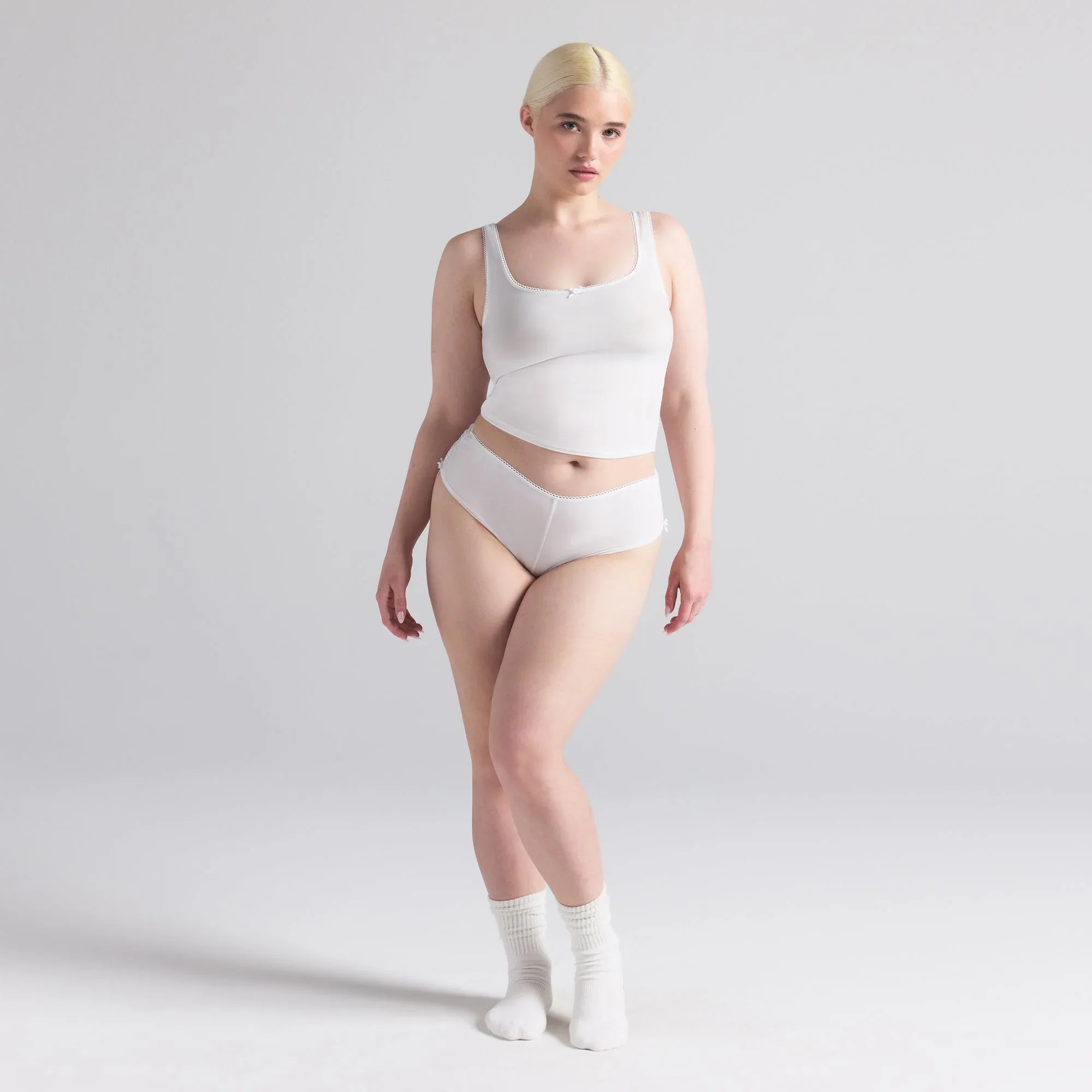 SKIMS FITS EVERYBODY PICOT TANK AND HIPSTER SET | MARBLE - TAKIM - My Suti