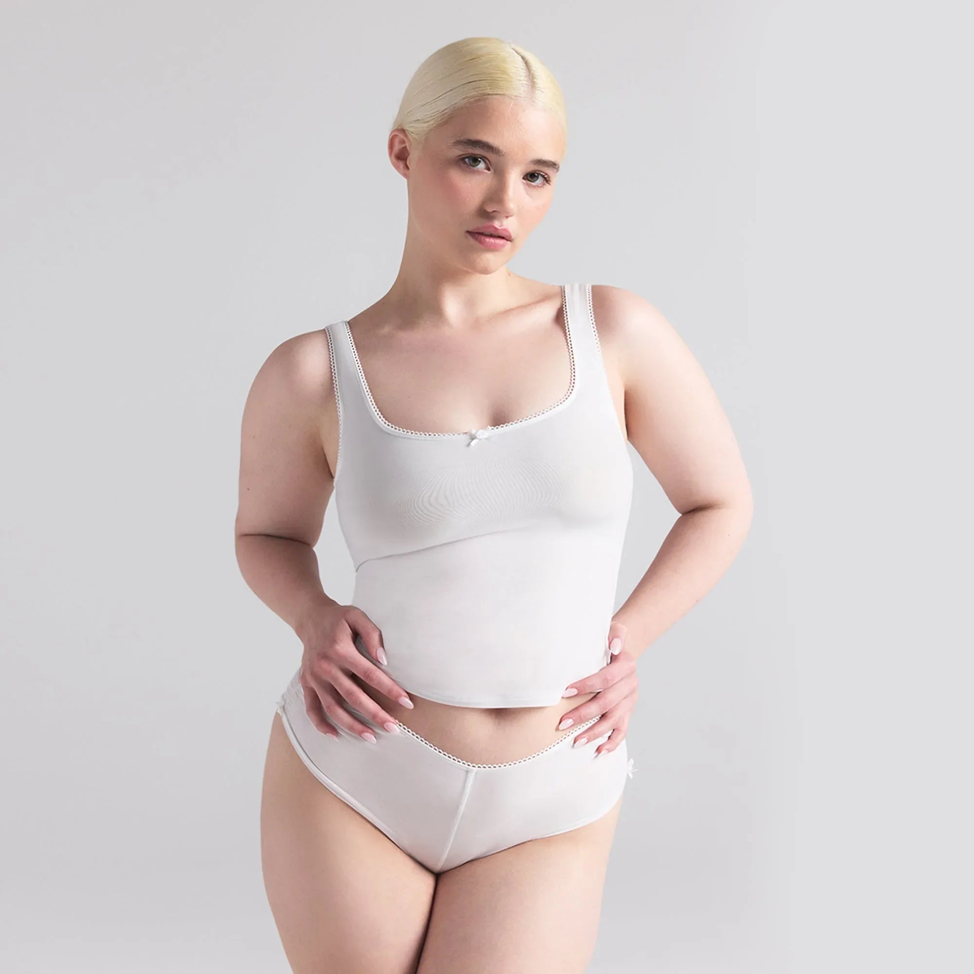 SKIMS FITS EVERYBODY PICOT TANK AND HIPSTER SET | MARBLE - TAKIM - My Suti