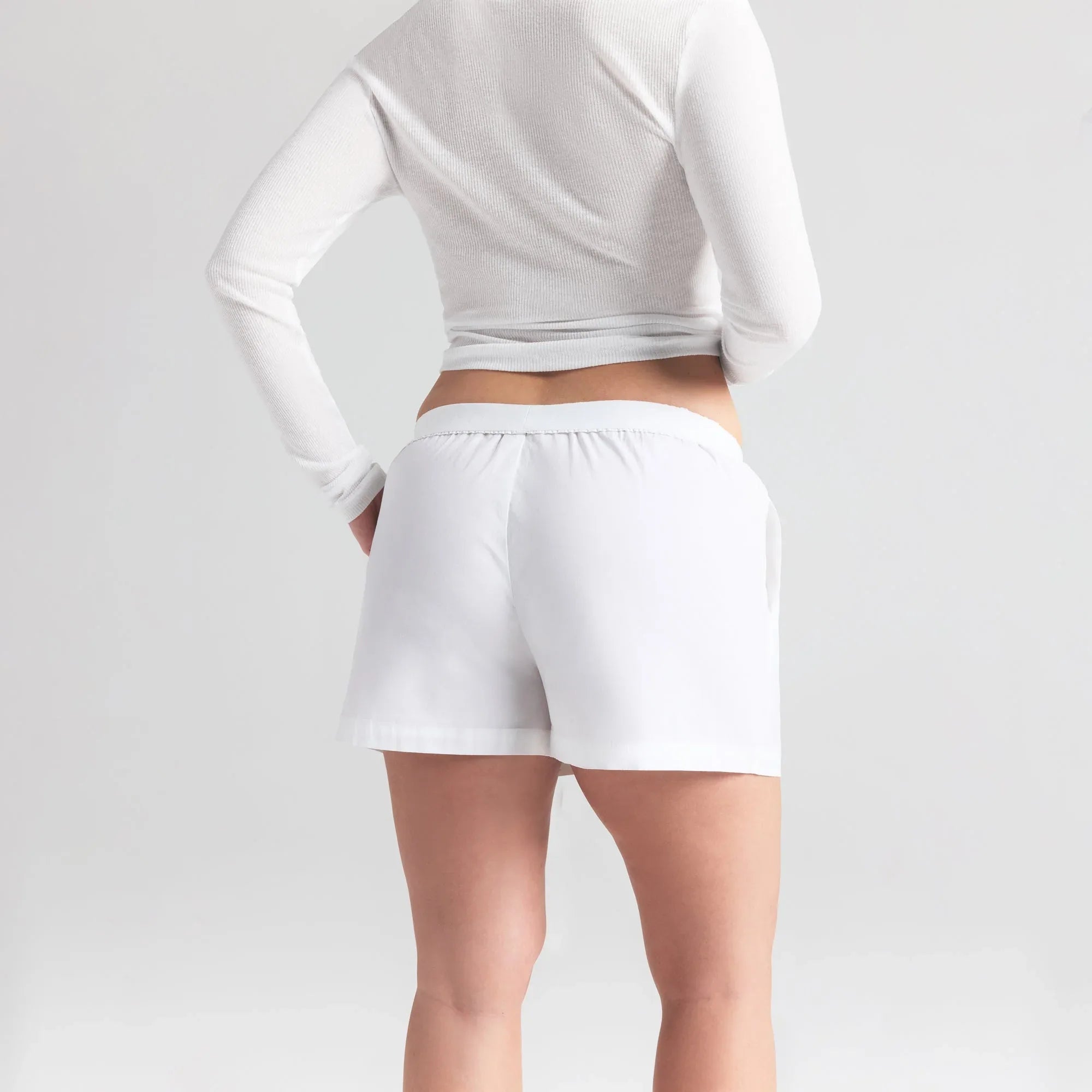 SKIMS COTTON POPLIN BOXER | SNOW - KUTU KALIP ŞORT - My Suti