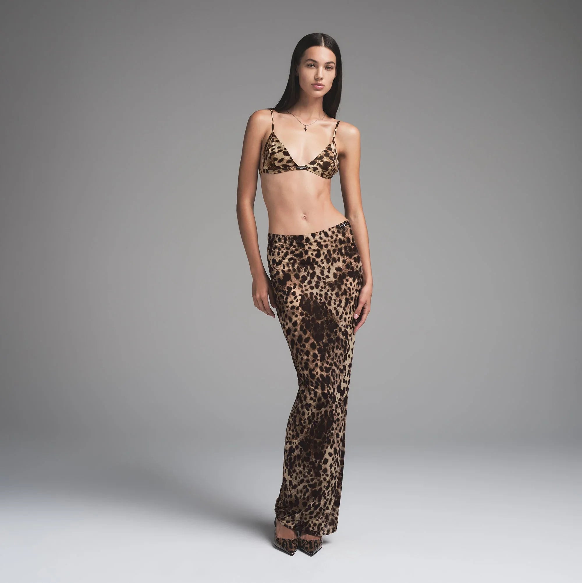 SKIMS DOLCE&GABBANA MILKY SHEER LONG SKIRT | LEOPARD - ETEK - My Suti