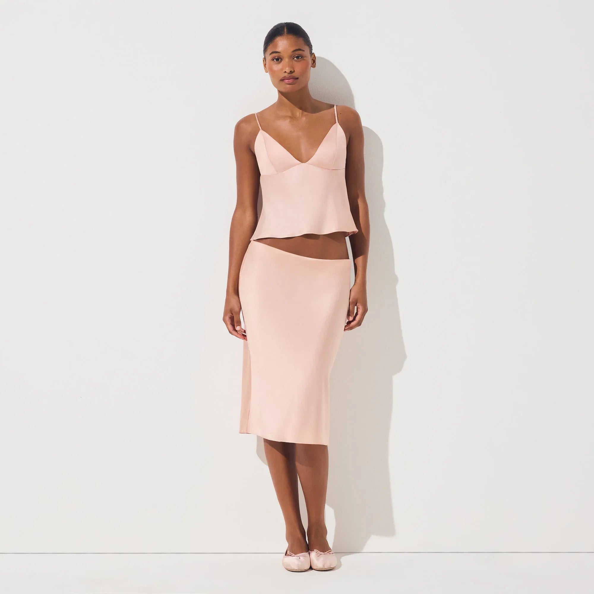 SKIMS SILK MIDI SKIRT | VILLA - ETEK - My Suti