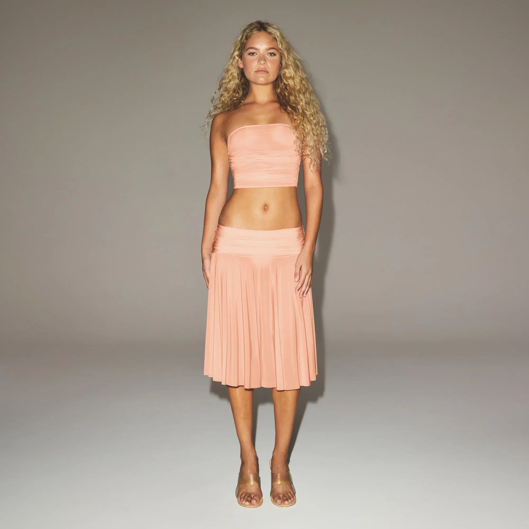 SKIMS MILKY SHEER MIDI SKIRT | DESERT CLAY - ETEK - My Suti