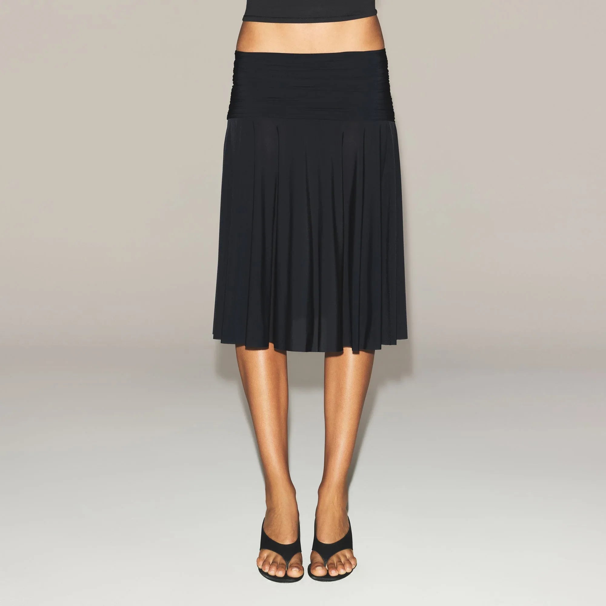 SKIMS MILKY SHEER MIDI SKIRT | OBSIDIAN - ETEK - My Suti
