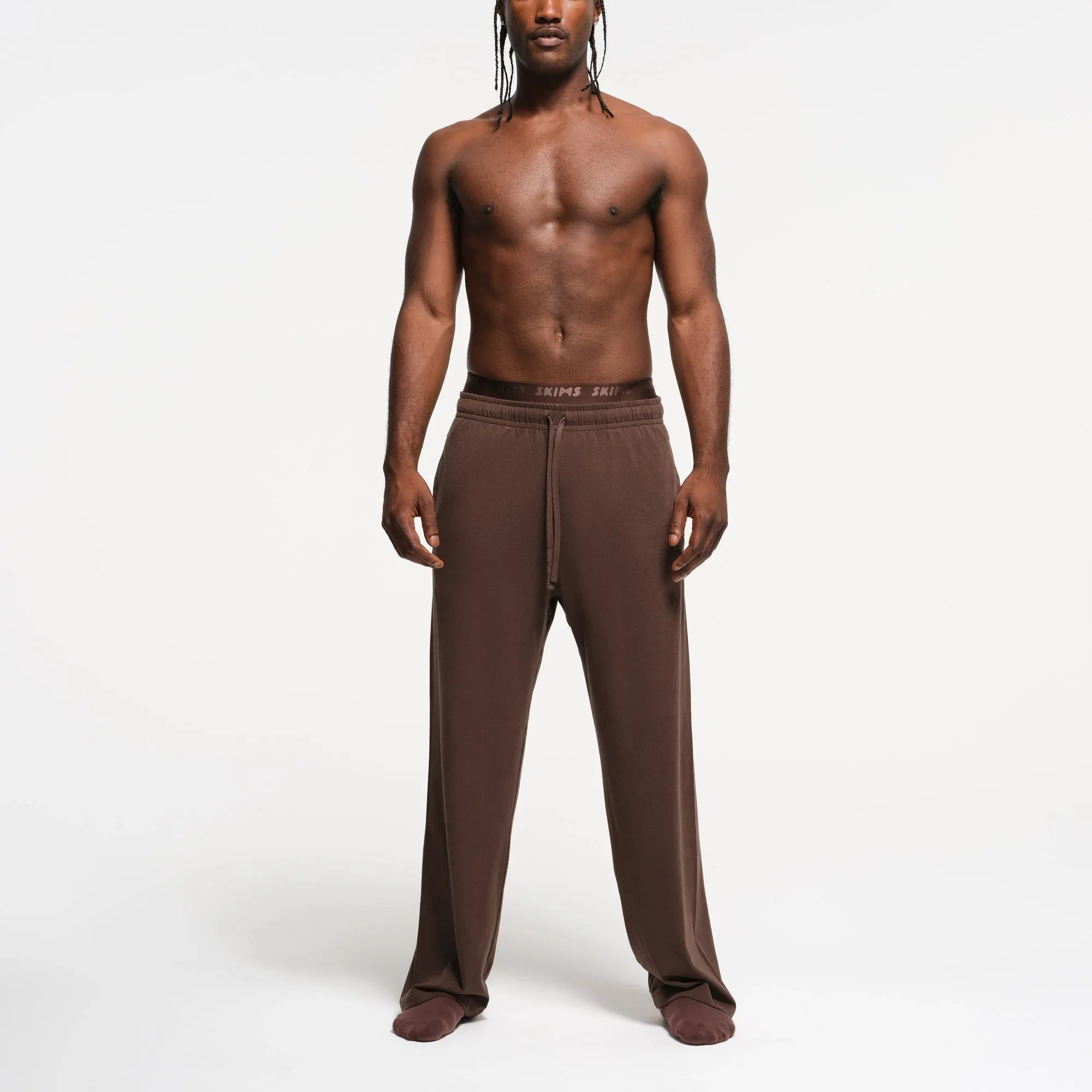 SKIMS JERSEY LOUNGE MENS RELAXED STRAIGHT LEG PANT | MUD - PANTOLON - My Suti