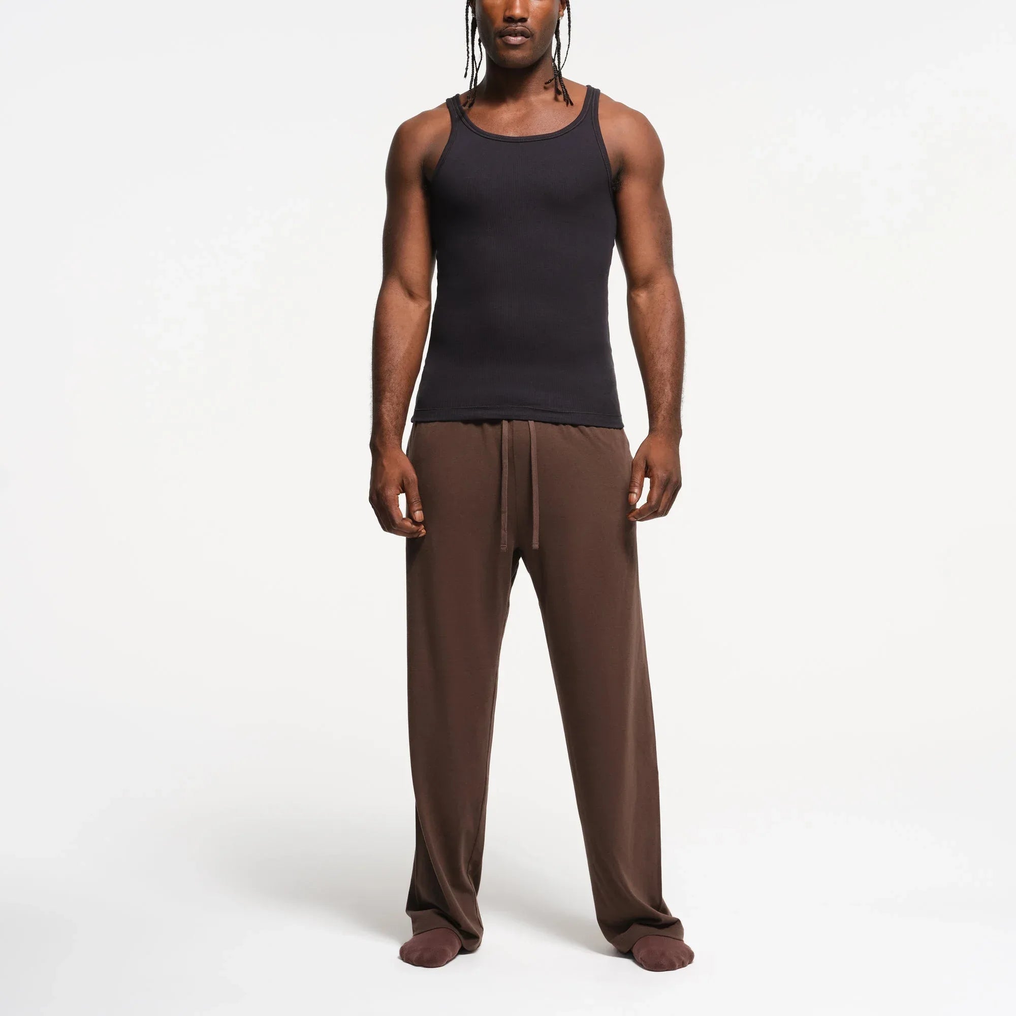 SKIMS JERSEY LOUNGE MENS RELAXED STRAIGHT LEG PANT | MUD - PANTOLON - My Suti