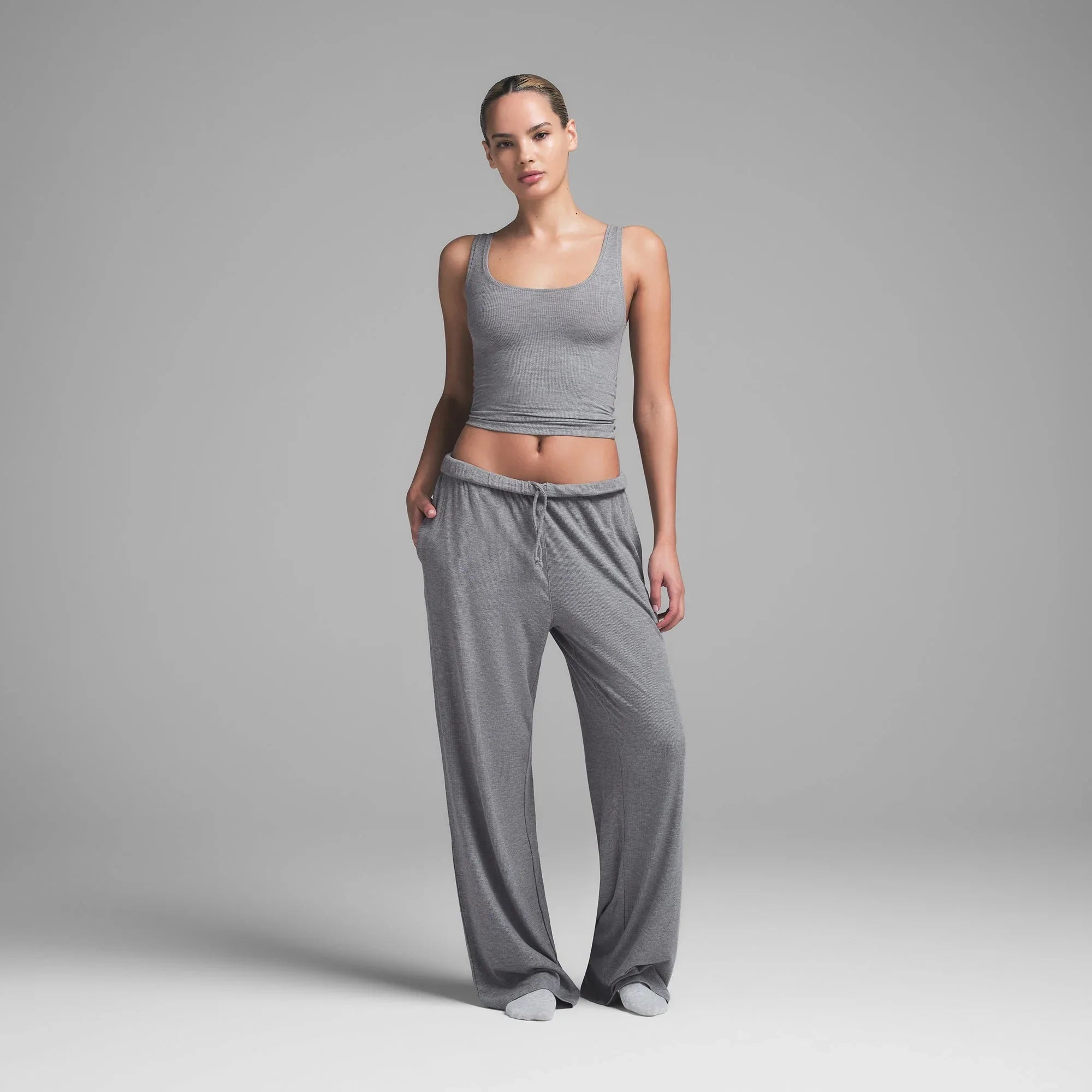 SKIMS SOFT LOUNGE LOOSE PANT | HEATHER GREY - PANTOLON - My Suti