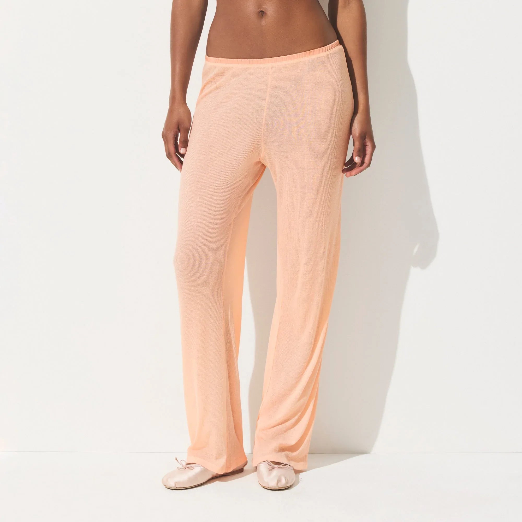 SKIMS SHEER COTTON STRAIGHT LEG PANT | VILLA - PANTOLON - My Suti