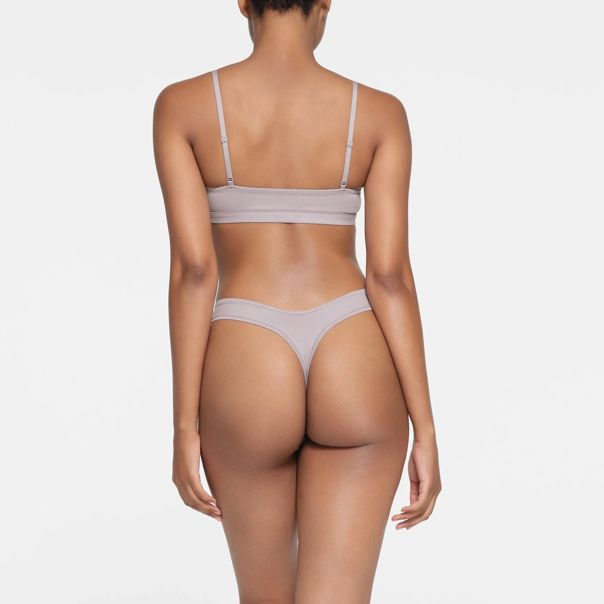 SKIMS COTTON JERSEY SCOOP BRALETTE | OYSTER - SÜTYEN - My Suti