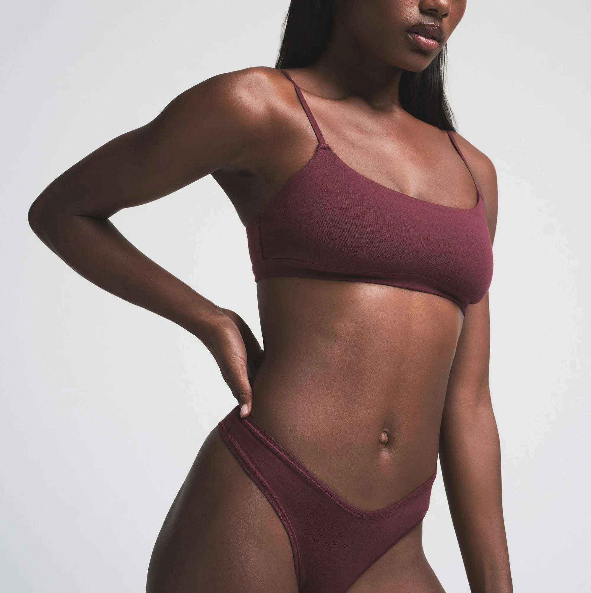 SKIMS COTTON JERSEY SCOOP BRALETTE 2-PACK | CRANBERRY AND WINE - SÜTYEN - My Suti