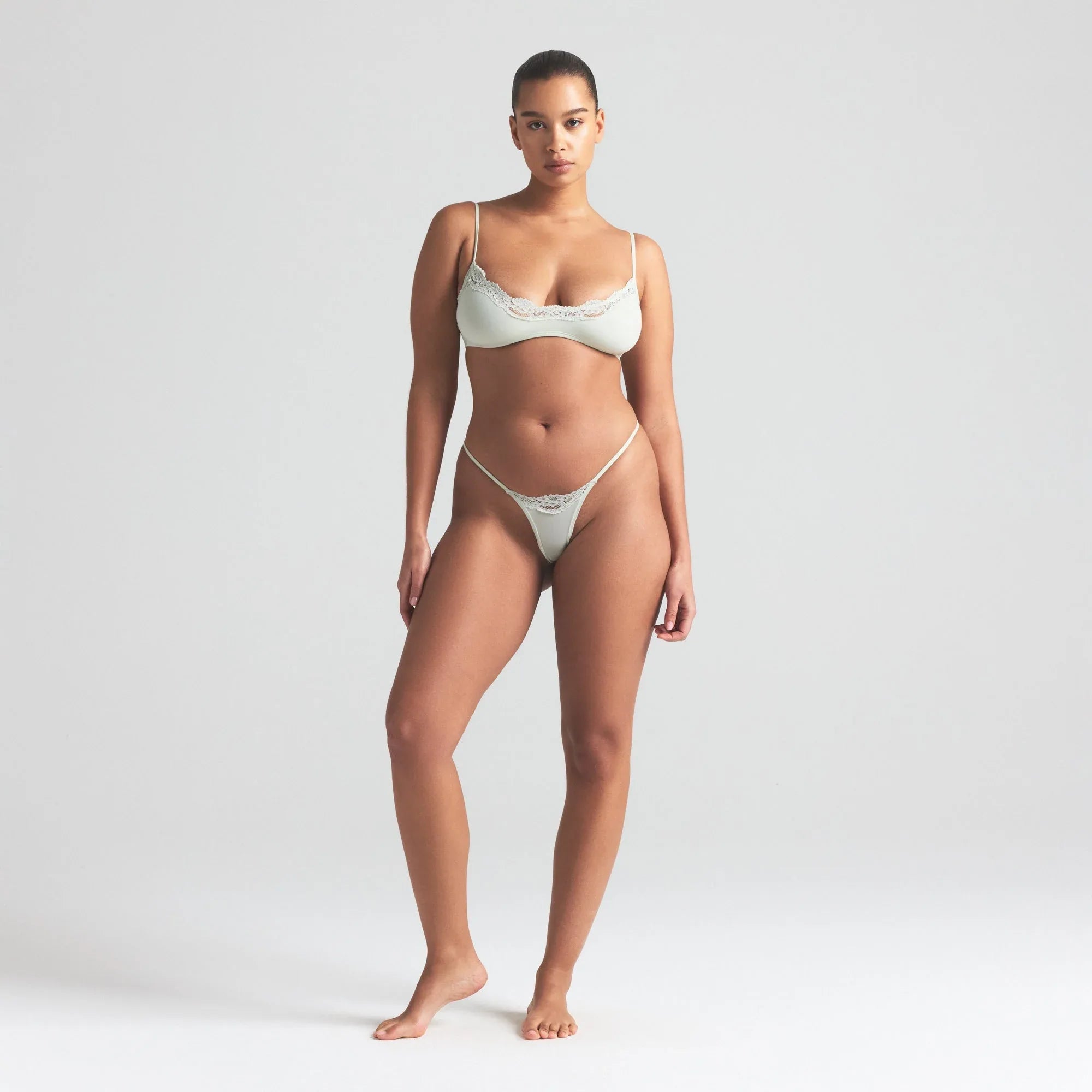 SKIMS FITS EVERYBODY LACE SCOOP BRALETTE | SPEARMINT - SÜTYEN - My Suti