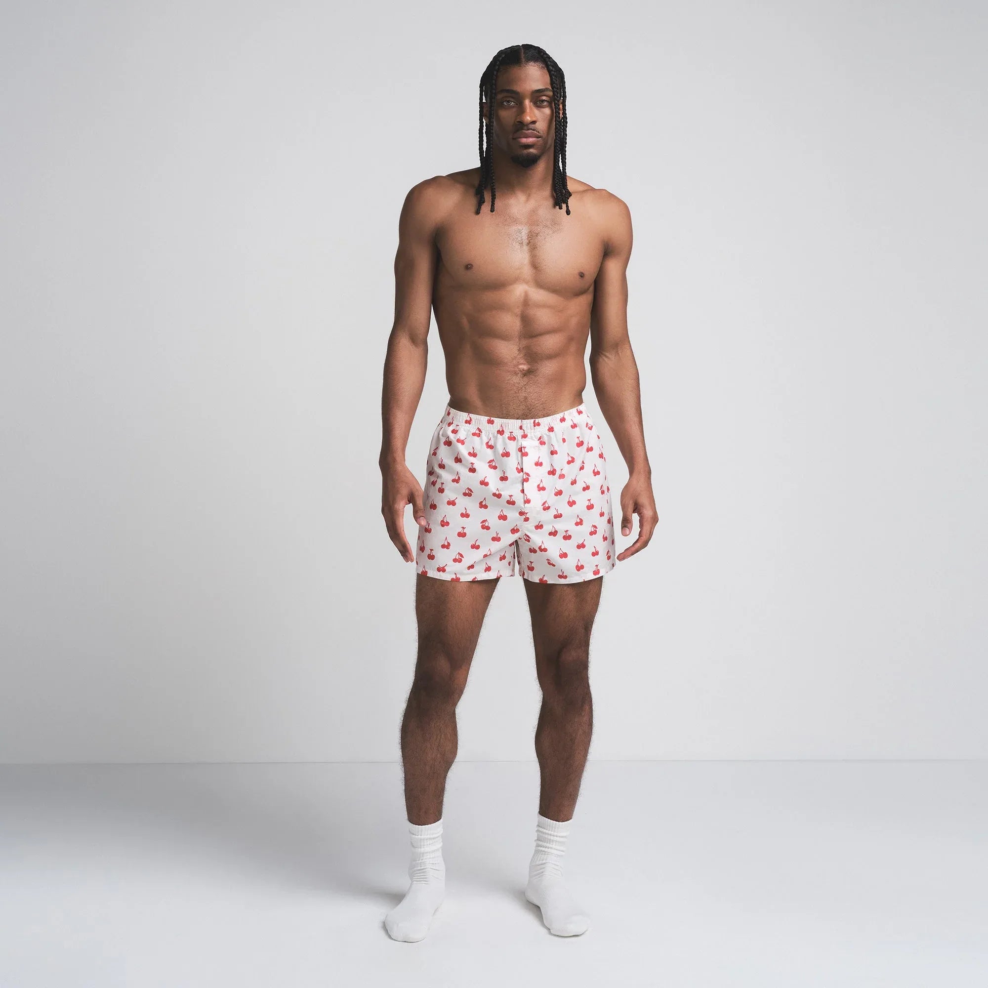 SKIMS COTTON POPLIN MENS BOXER | ANALOG CHERRIES PRINT - KUTU ŞORT - My Suti