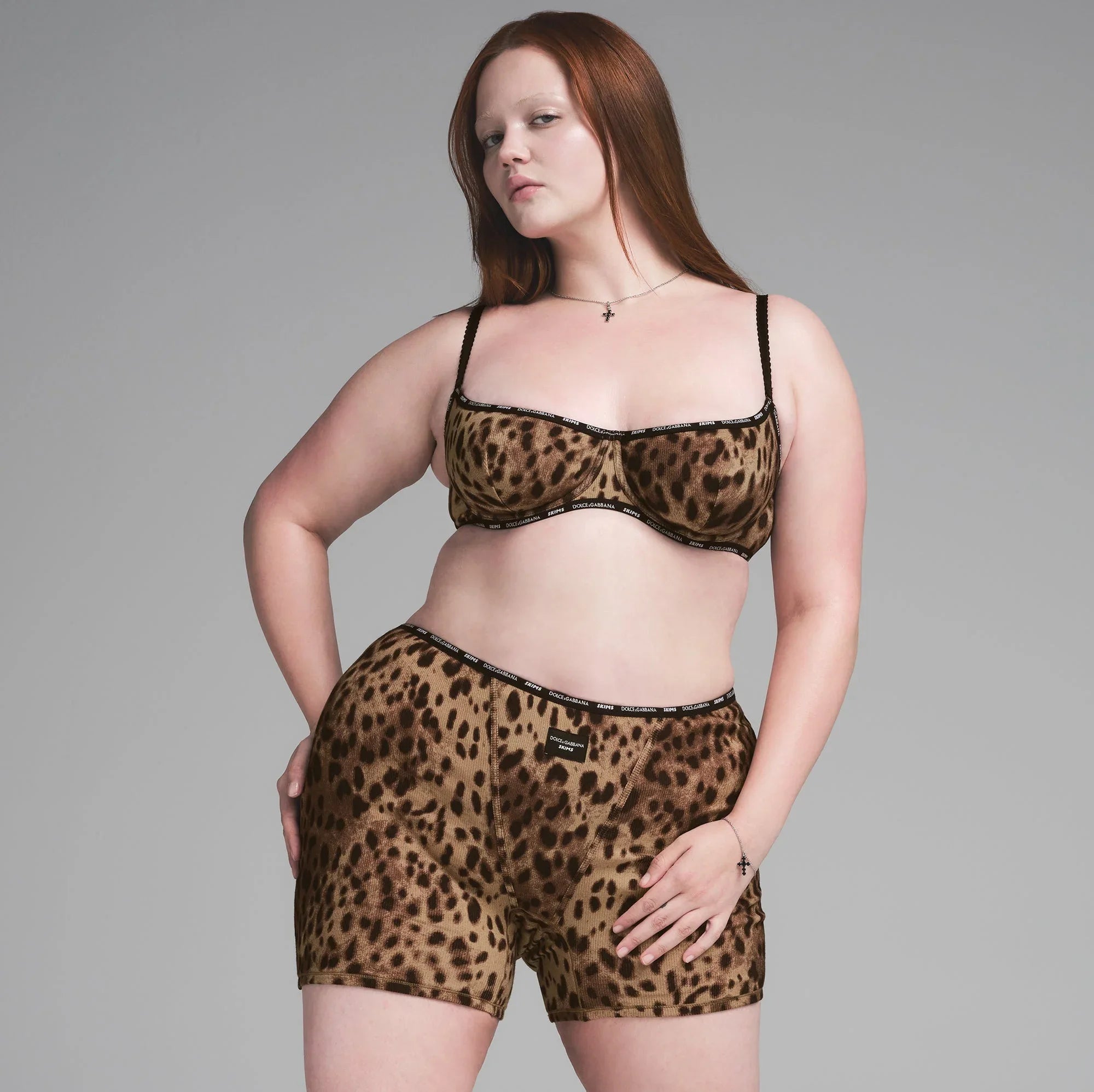 SKIMS DOLCE&GABBANA X COTTON RIB BOXER | LEOPARD - KUTU ŞORT - My Suti