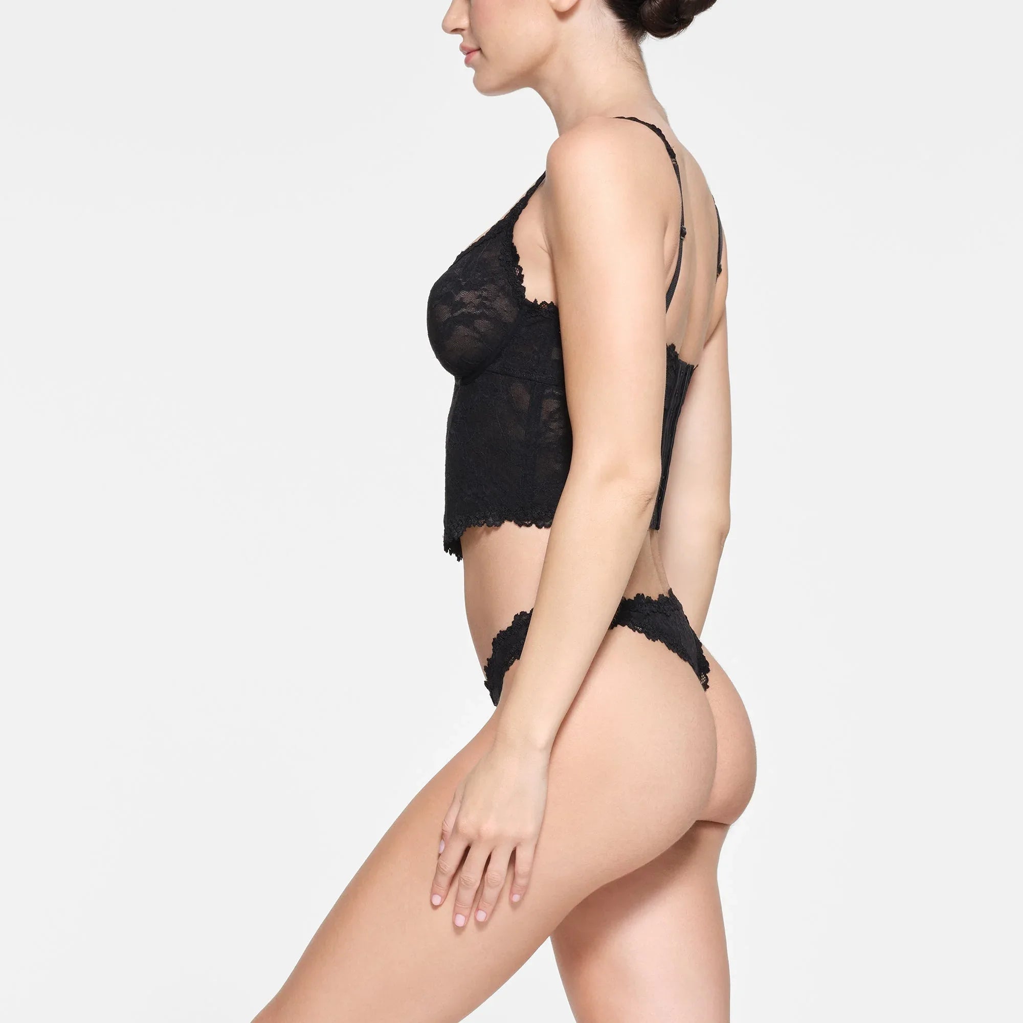 SKIMS STRETCH LACE CORSET | ONYX - KORSET - My Suti