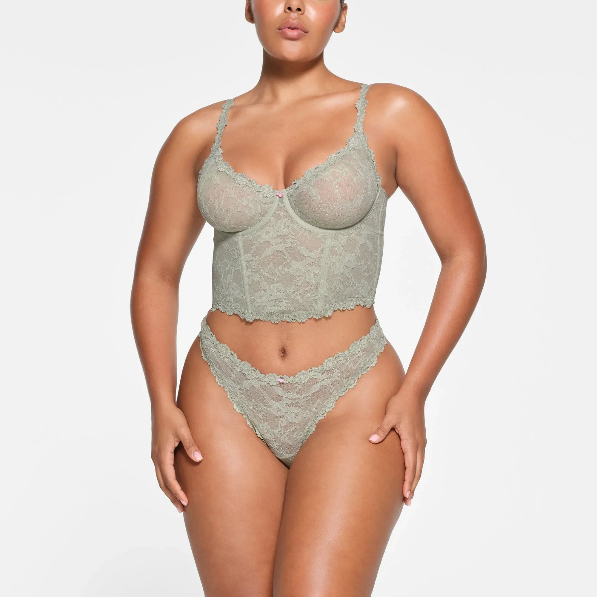 SKIMS STRETCH LACE CORSET | TALC - KORSET - My Suti