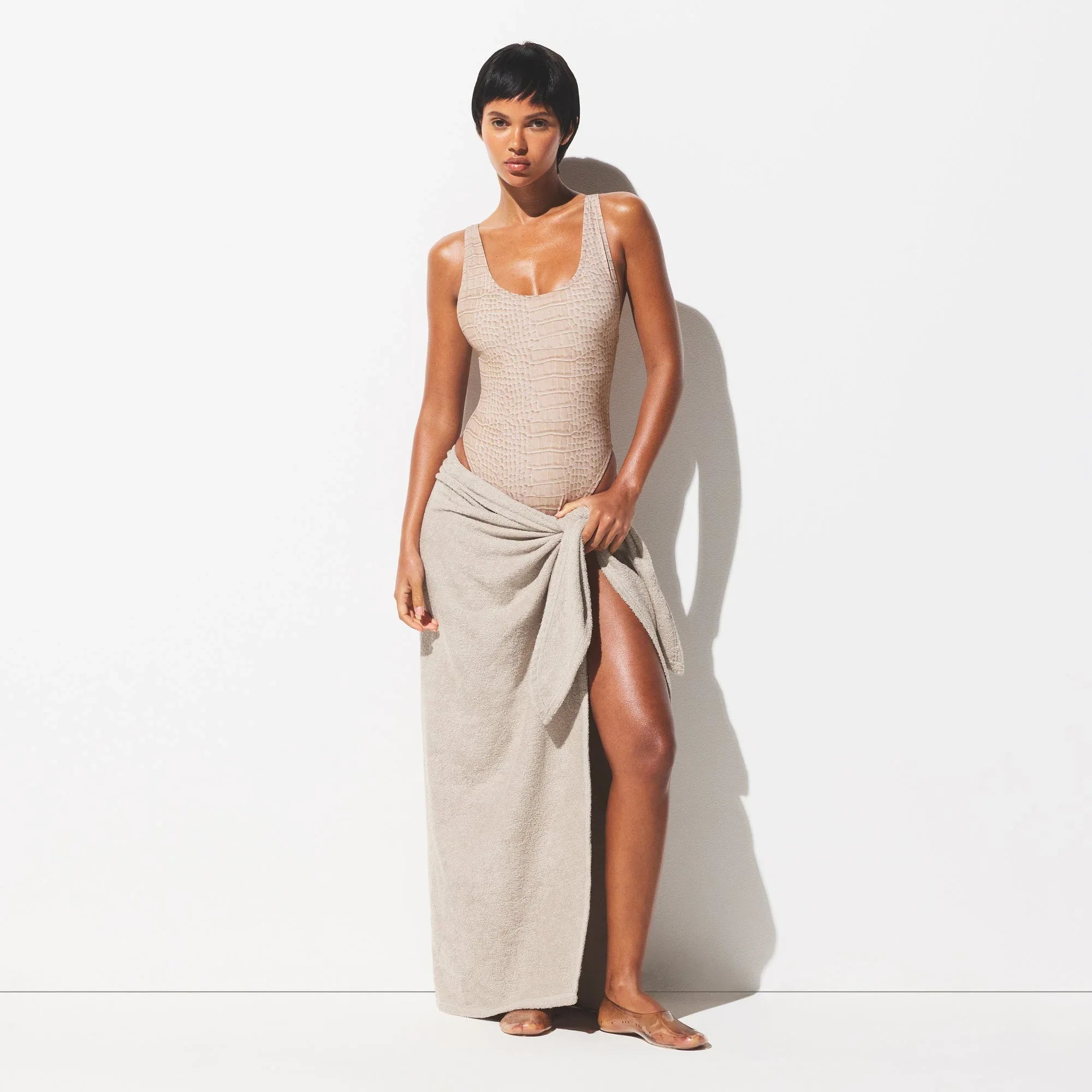 SKIMS TERRY COVER-UPS SARONG | STONE - PAREO - My Suti