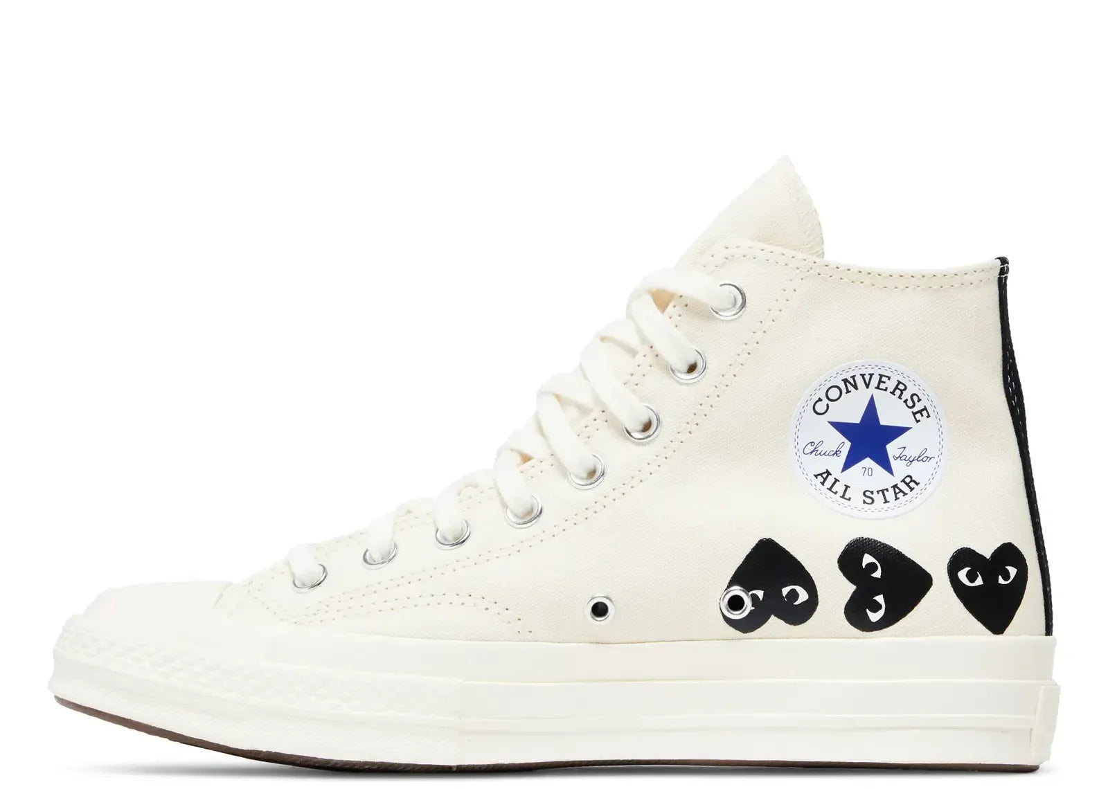 Converse Chuck Taylor All Star 70 Hi Comme Des Garcons PLAY Multi-Heart Milk - My Suti